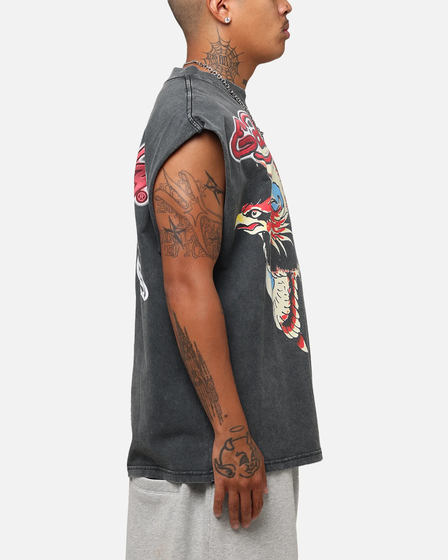 Ed Hardy Eagle Motor Muscle T-Shirt Black - Image 5