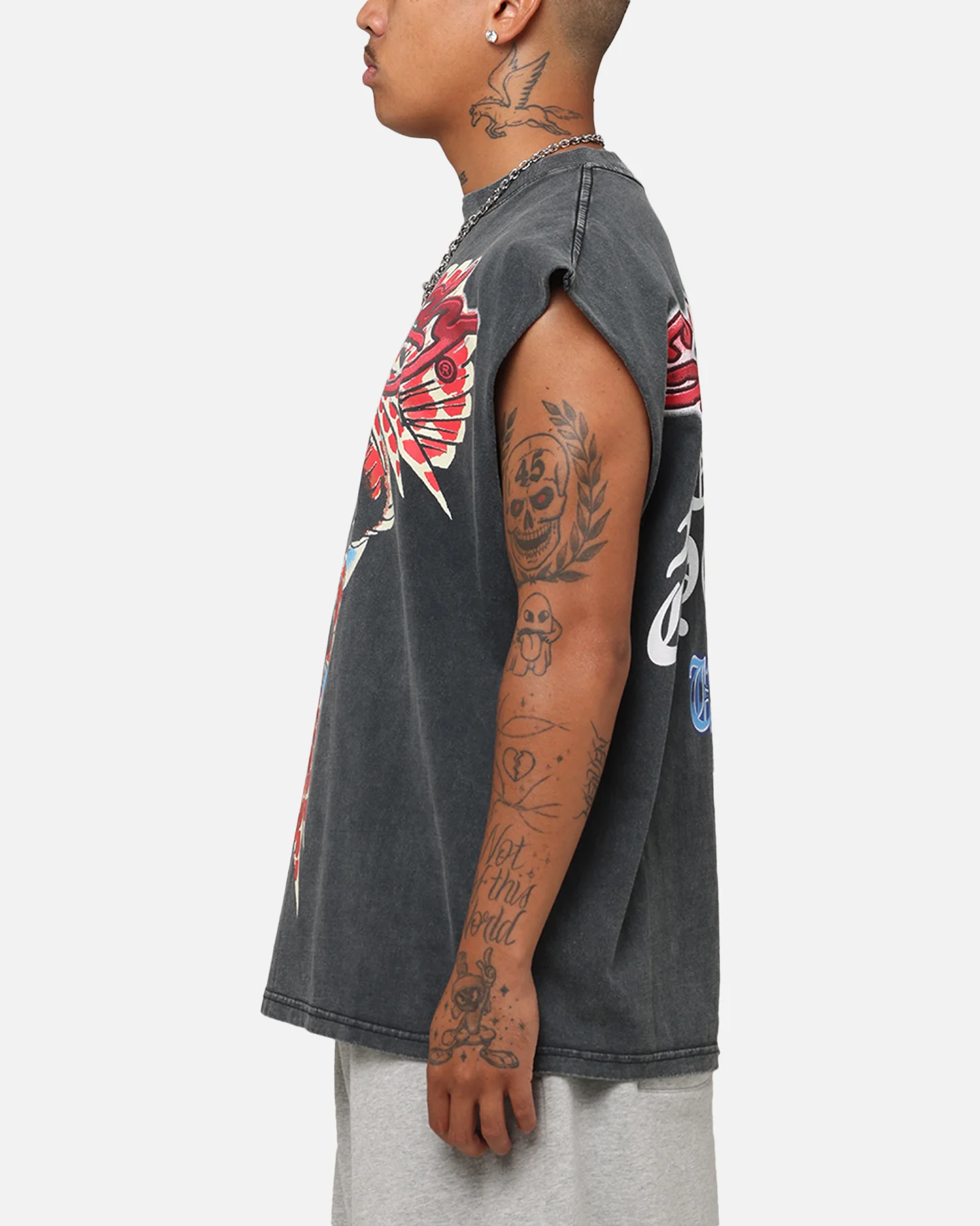 Ed Hardy Eagle Motor Muscle T-Shirt Black - Image 6