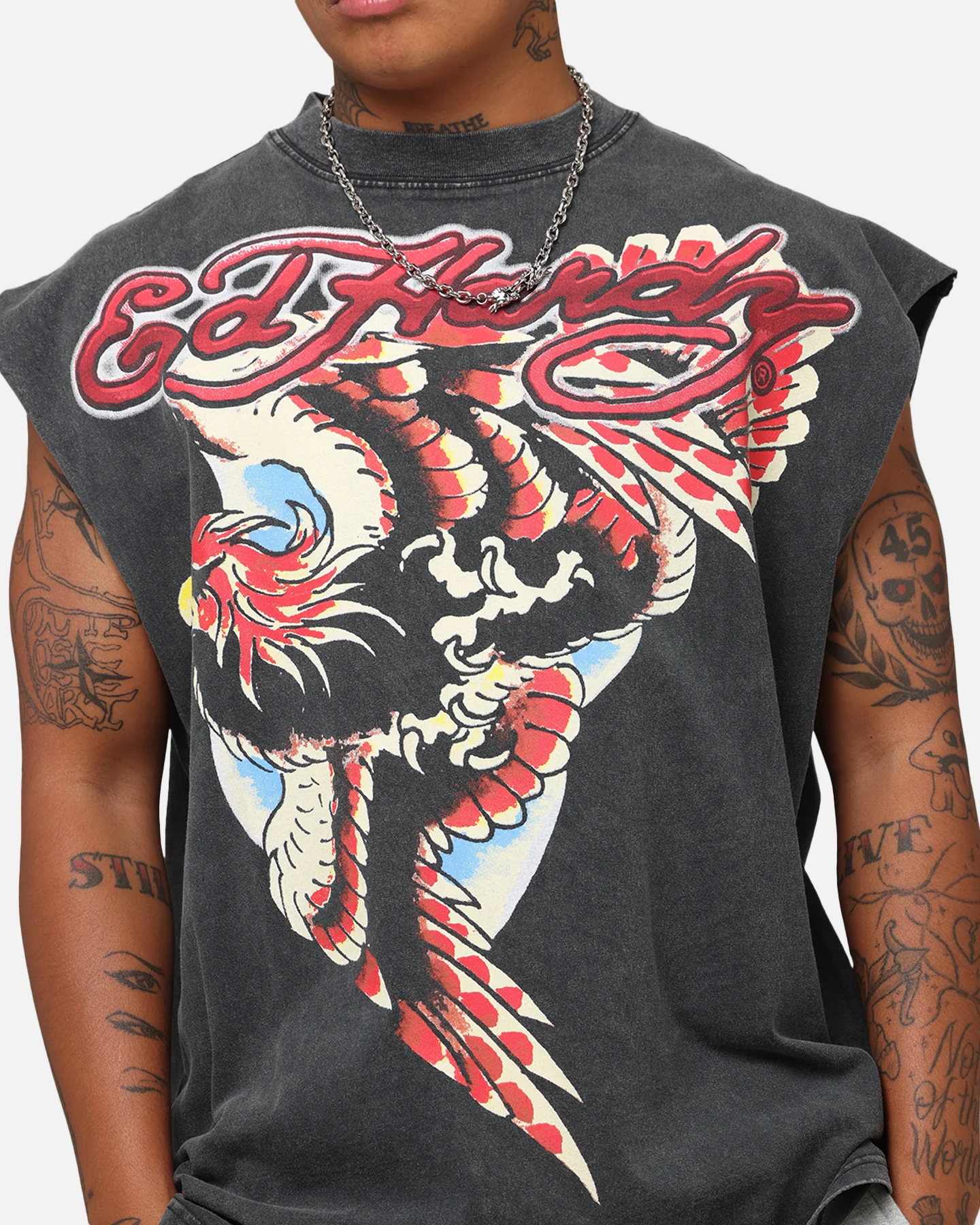 Ed Hardy Eagle Motor Muscle T-Shirt Black - Image 7