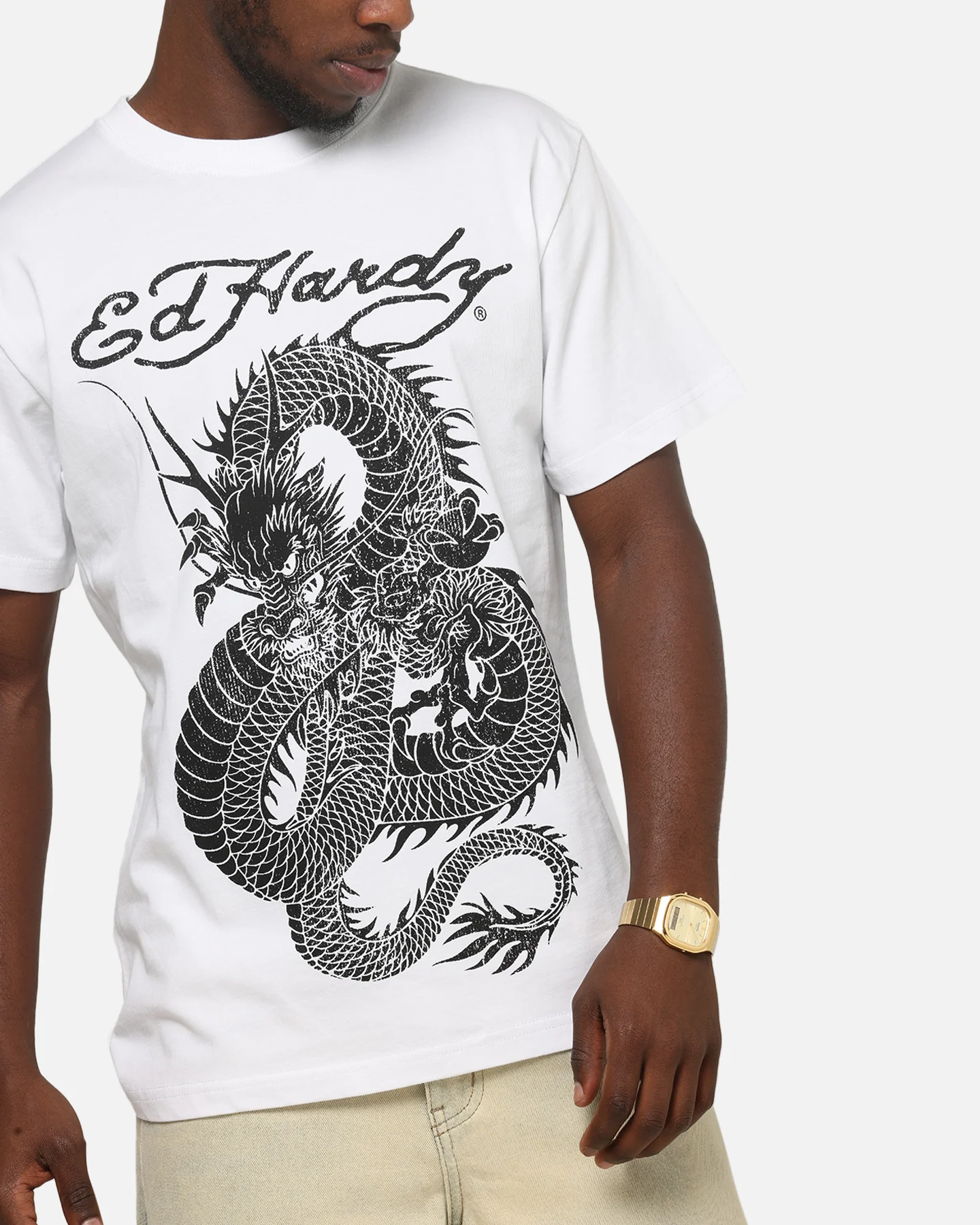 Ed Hardy Euro Fitted T-Shirt White - Image 6