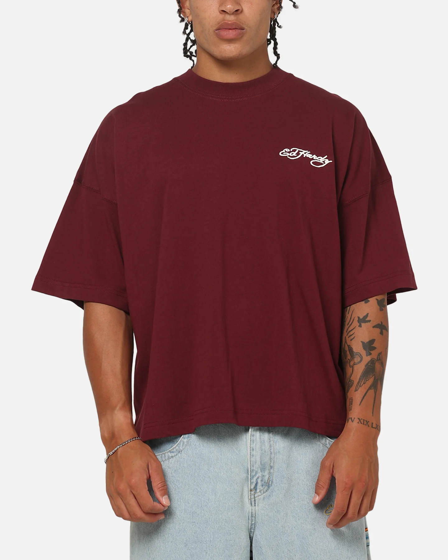 Ed Hardy Fade T-Shirt Wine - Image 2