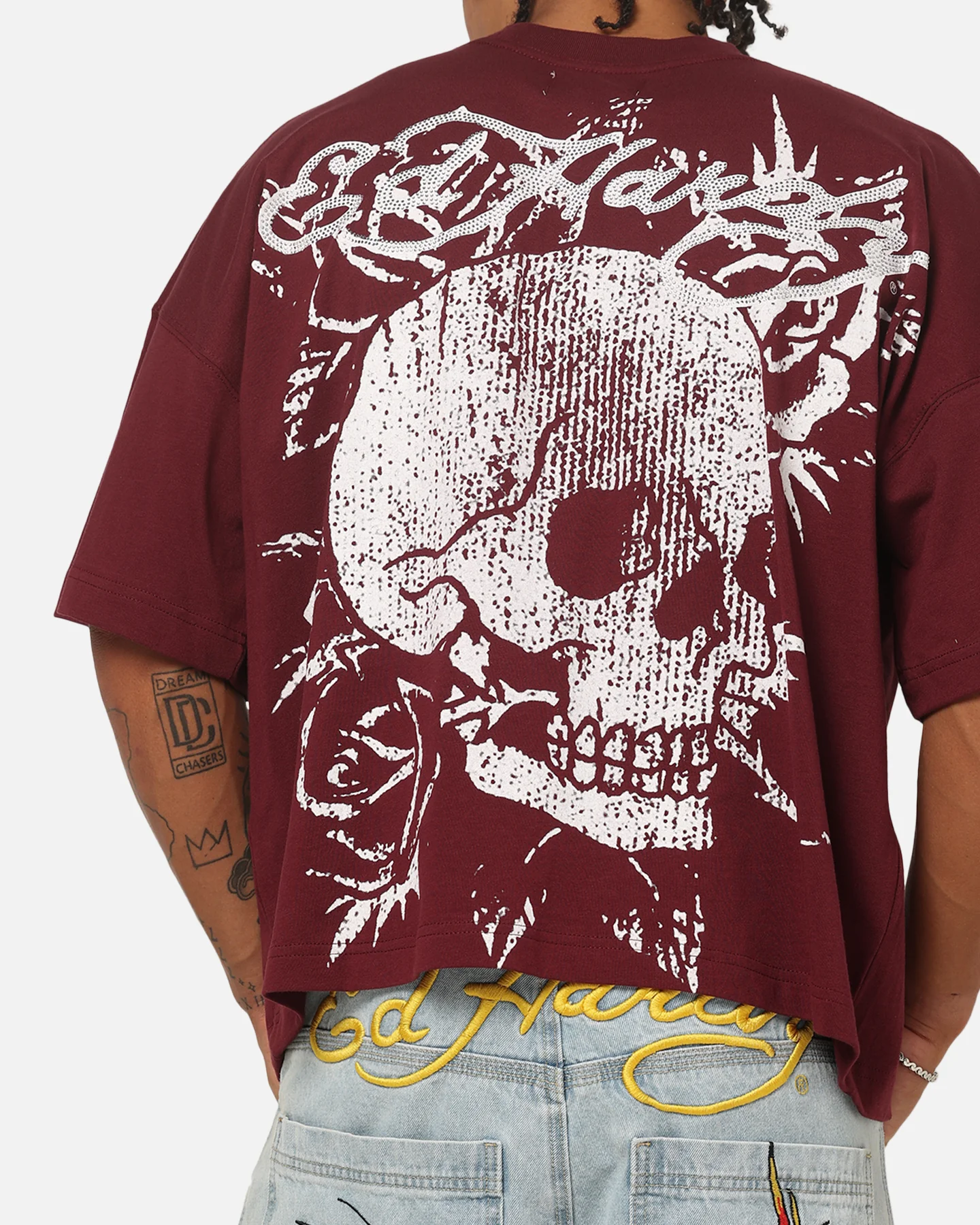 Ed Hardy Fade T-Shirt Wine - Image 7