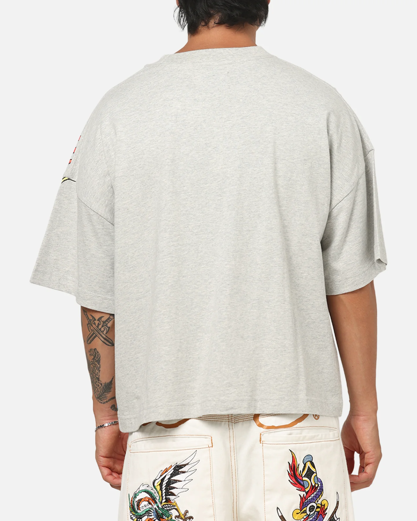 Ed Hardy Fireborn T-Shirt Grey Marle - Image 3