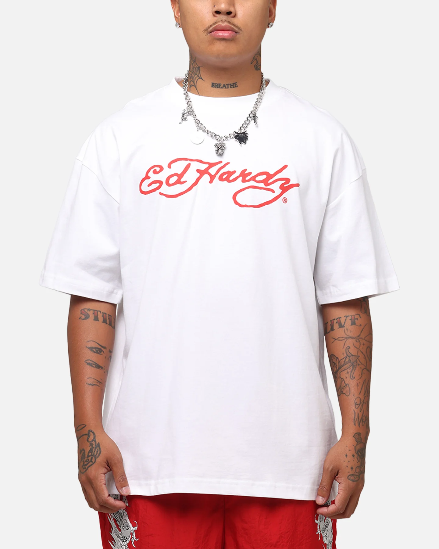 Ed Hardy Flaming Cobra T-Shirt White - Image 2