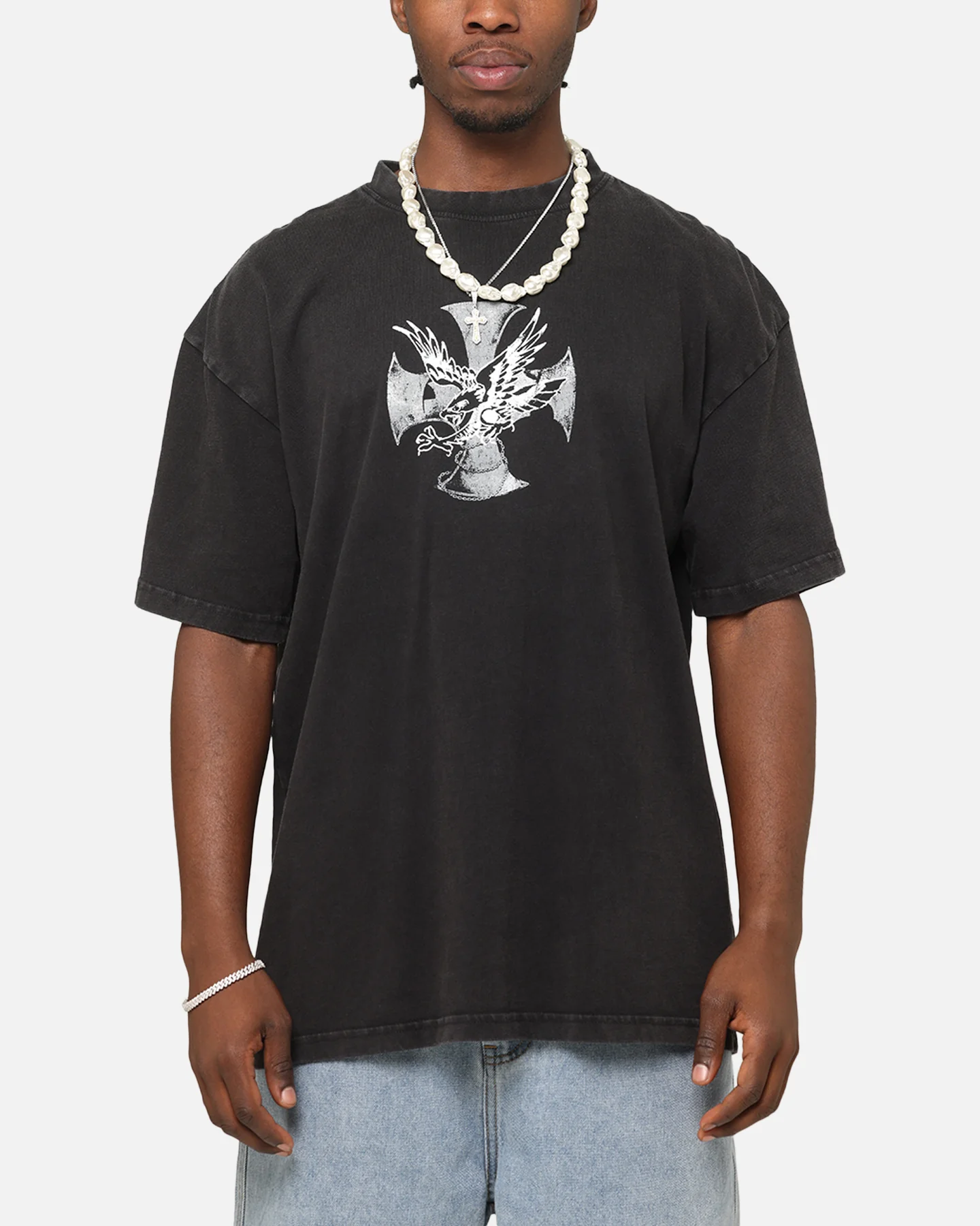 Ed Hardy Flight Premium T-Shirt Black Acidwash - Image 2