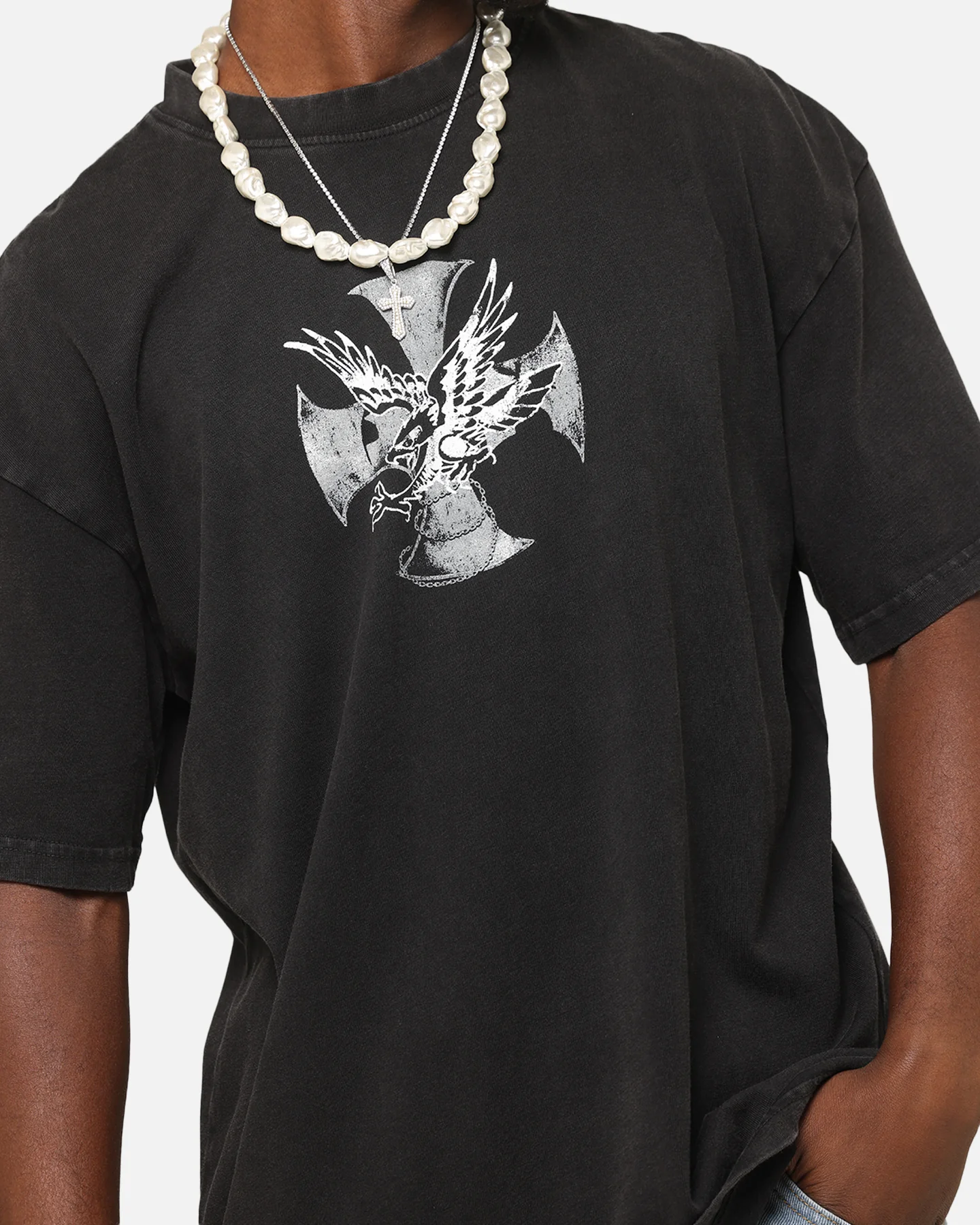 Ed Hardy Flight Premium T-Shirt Black Acidwash - Image 7