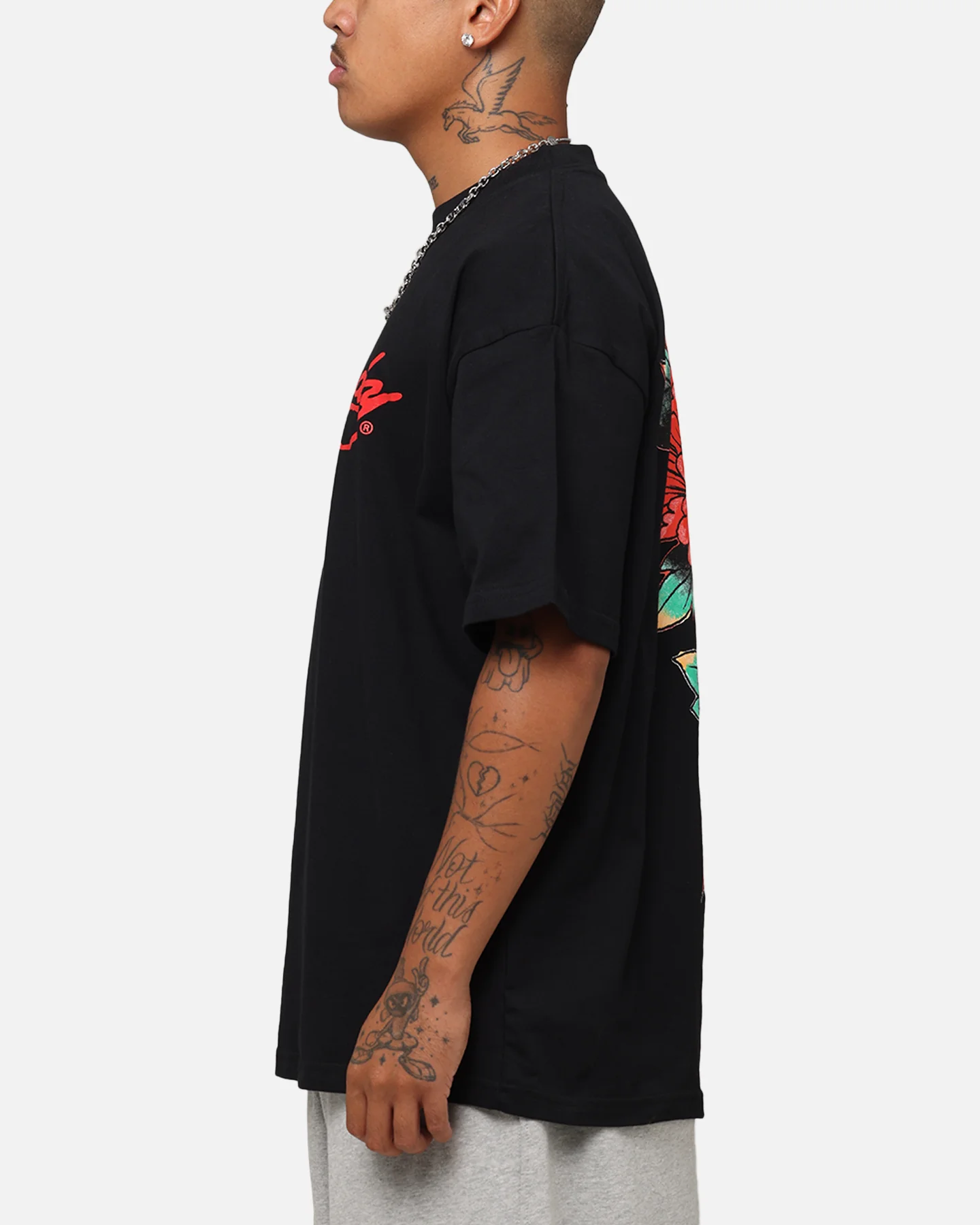 Ed Hardy Flourish Script T-Shirt Black - Image 6