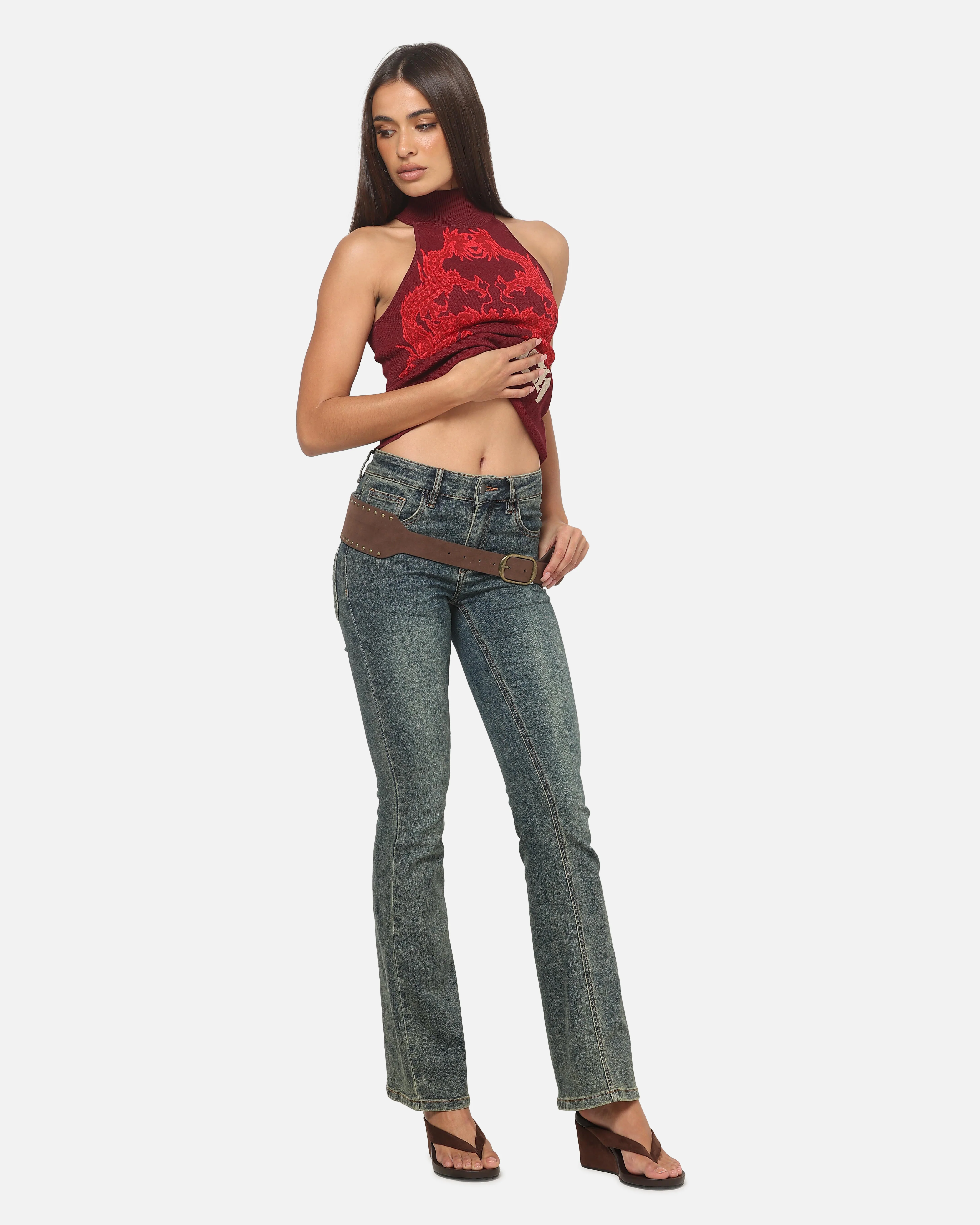 Ed Hardy Women's Hip Belt Brown - Image 3