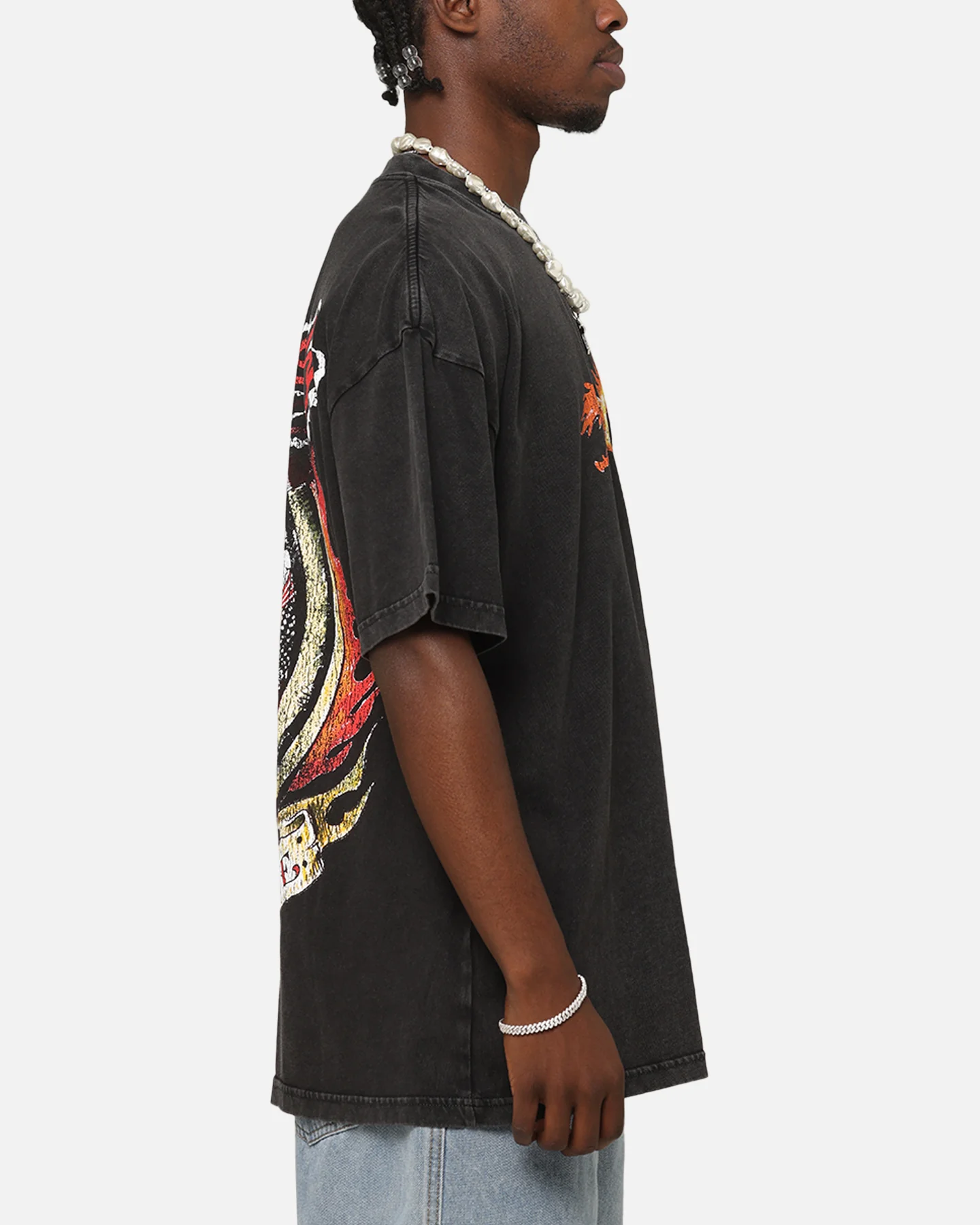 Ed Hardy Horse Power Vintage T-Shirt Black Acidwash - Image 5