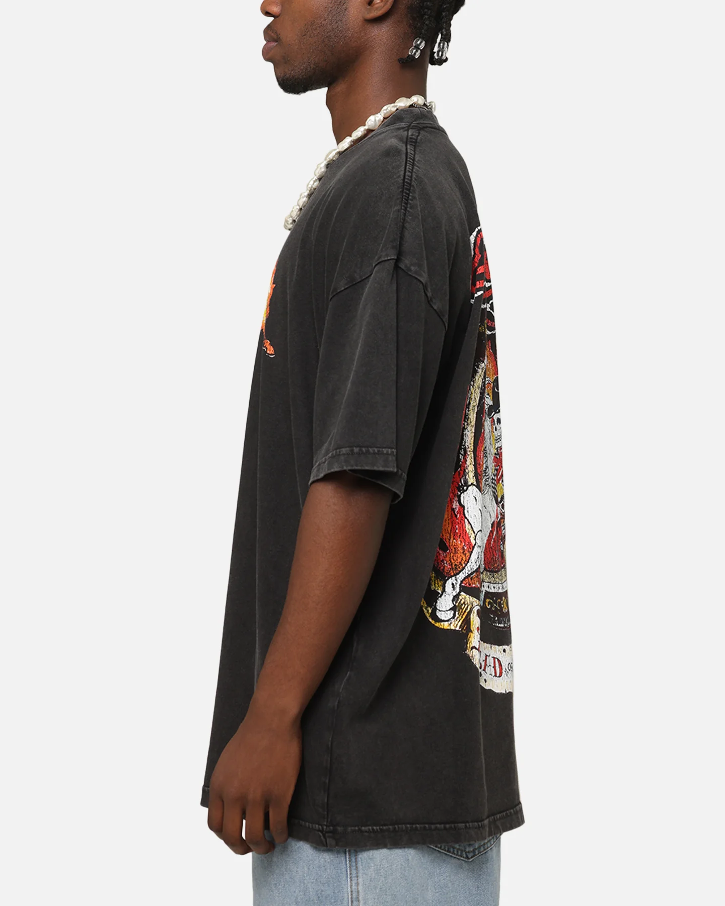 Ed Hardy Horse Power Vintage T-Shirt Black Acidwash - Image 6