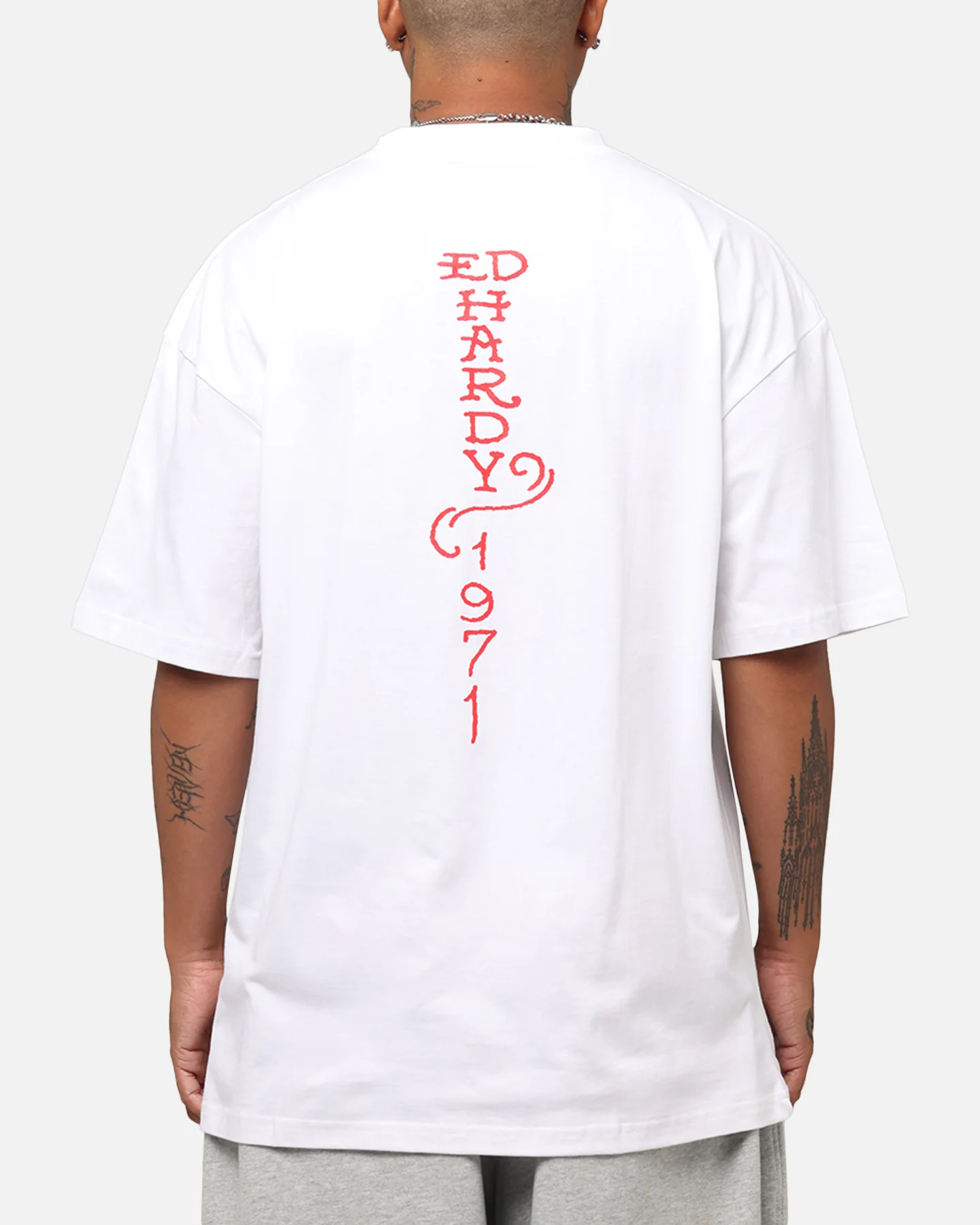 Ed Hardy Lost Luck T-Shirt White - Image 2