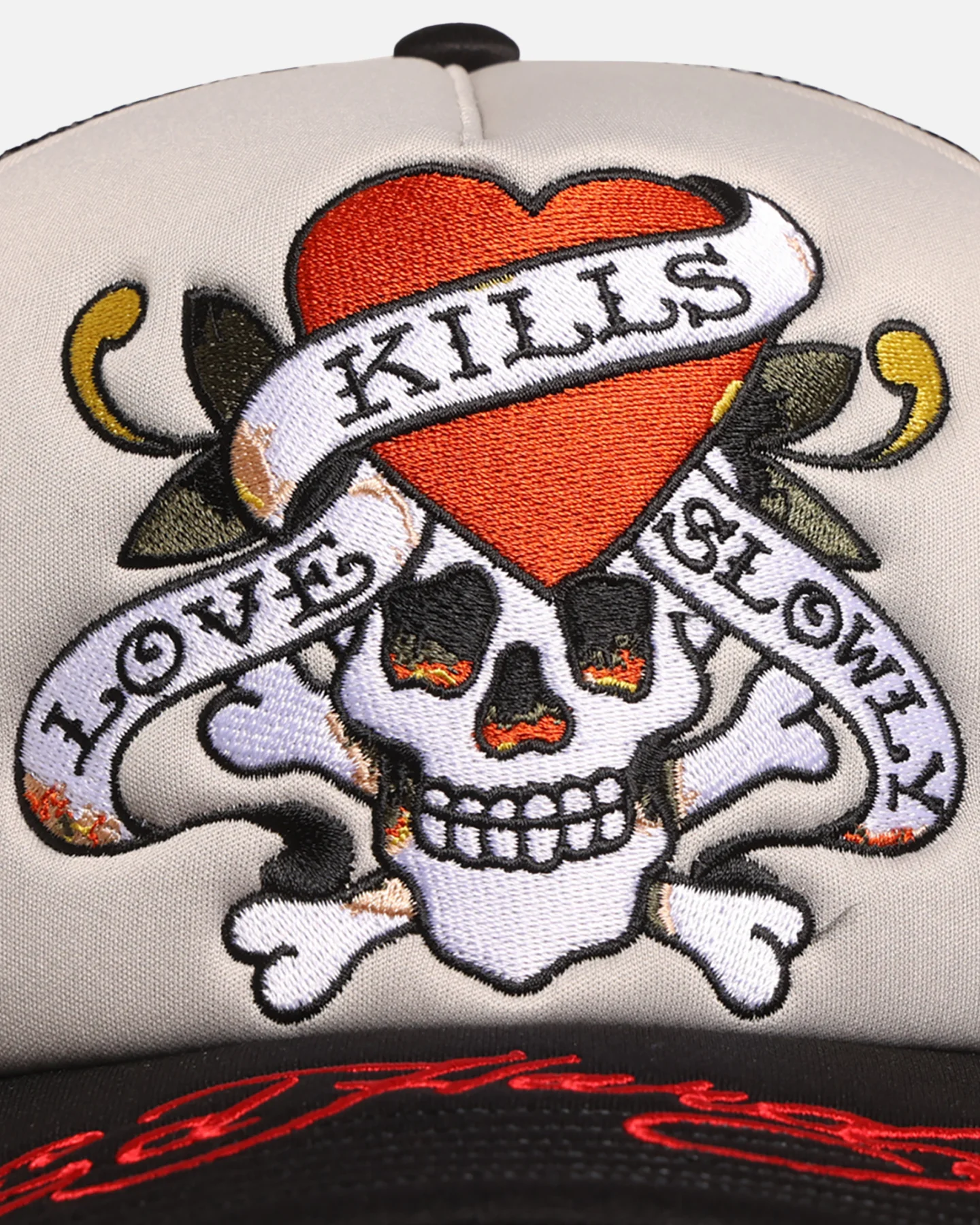 Ed Hardy Love Kills Trucker Snapback Black - Image 5
