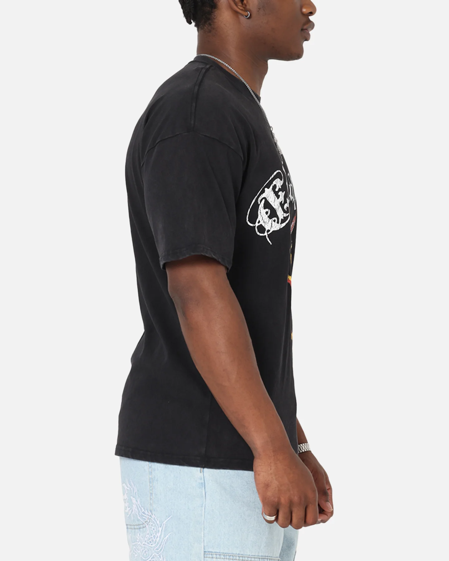 Ed Hardy Mask Of Mischief T-Shirt Black Acidwash - Image 4