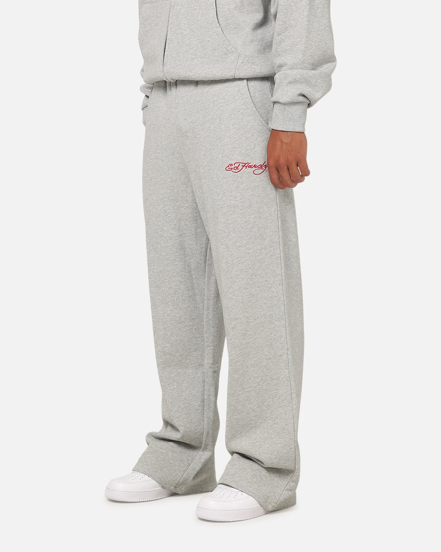 Ed Hardy Signature Track Pants Grey Marle - Image 5