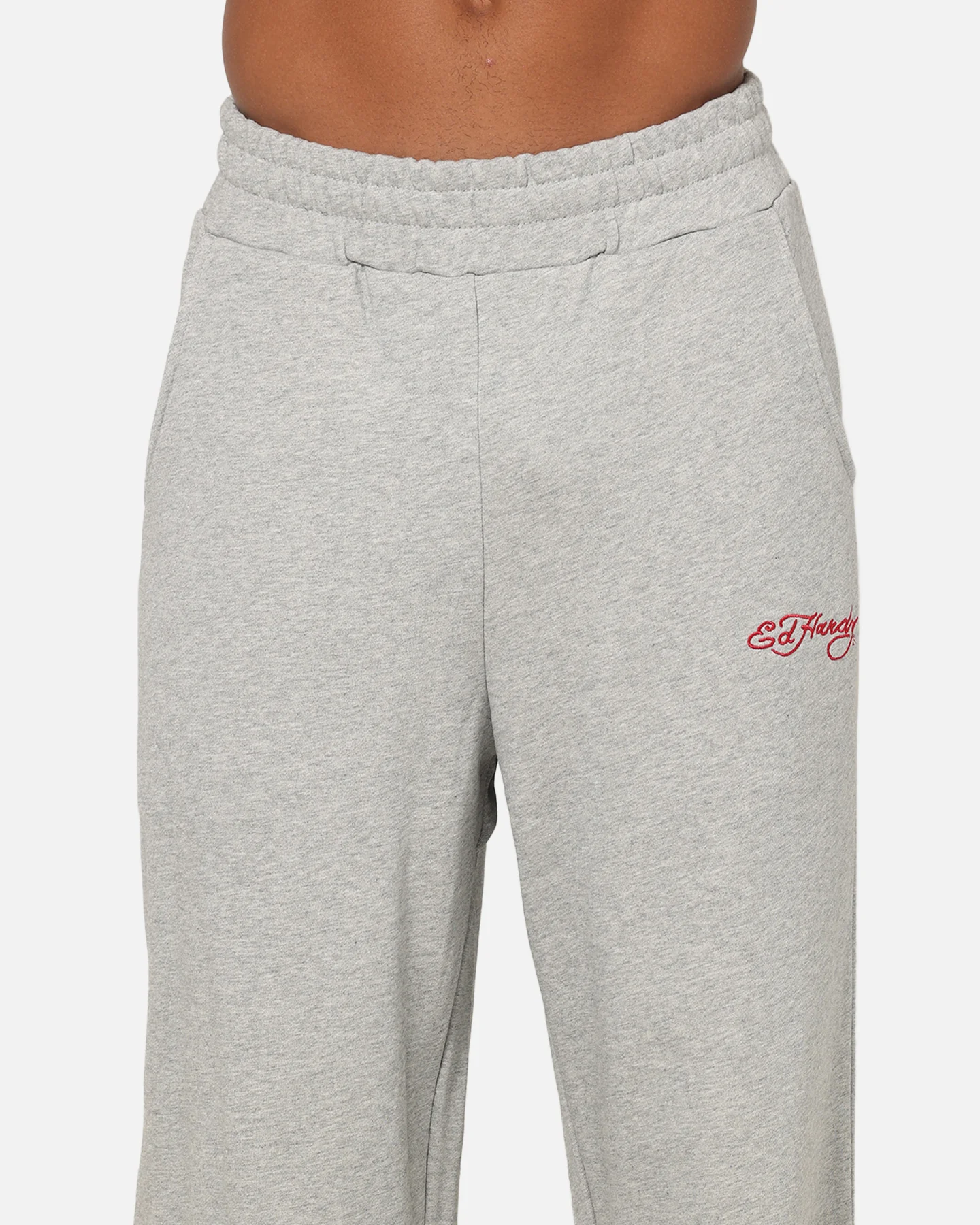 Ed Hardy Signature Track Pants Grey Marle - Image 7
