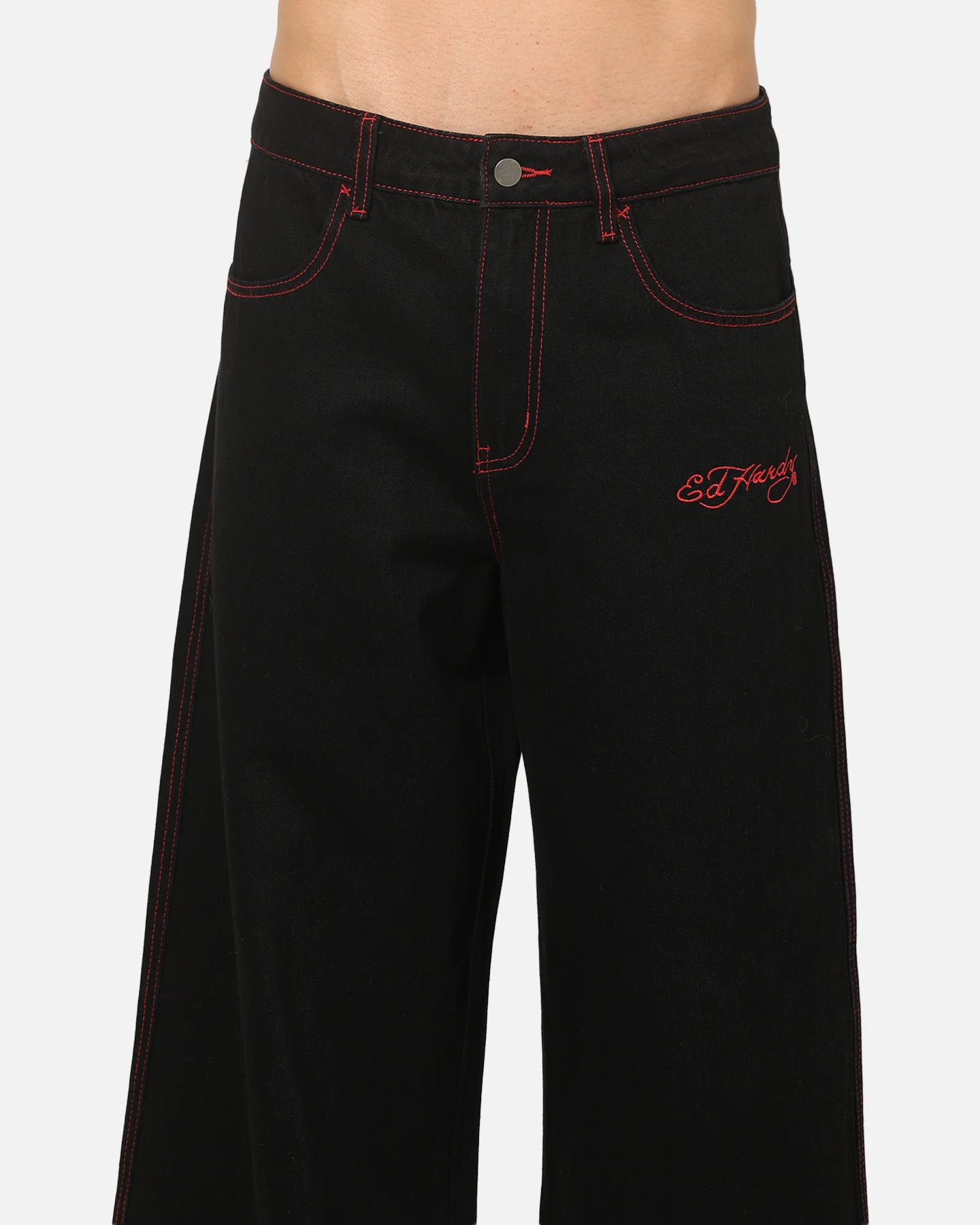Ed Hardy Skull Rhinestone Jeans Black - Image 7