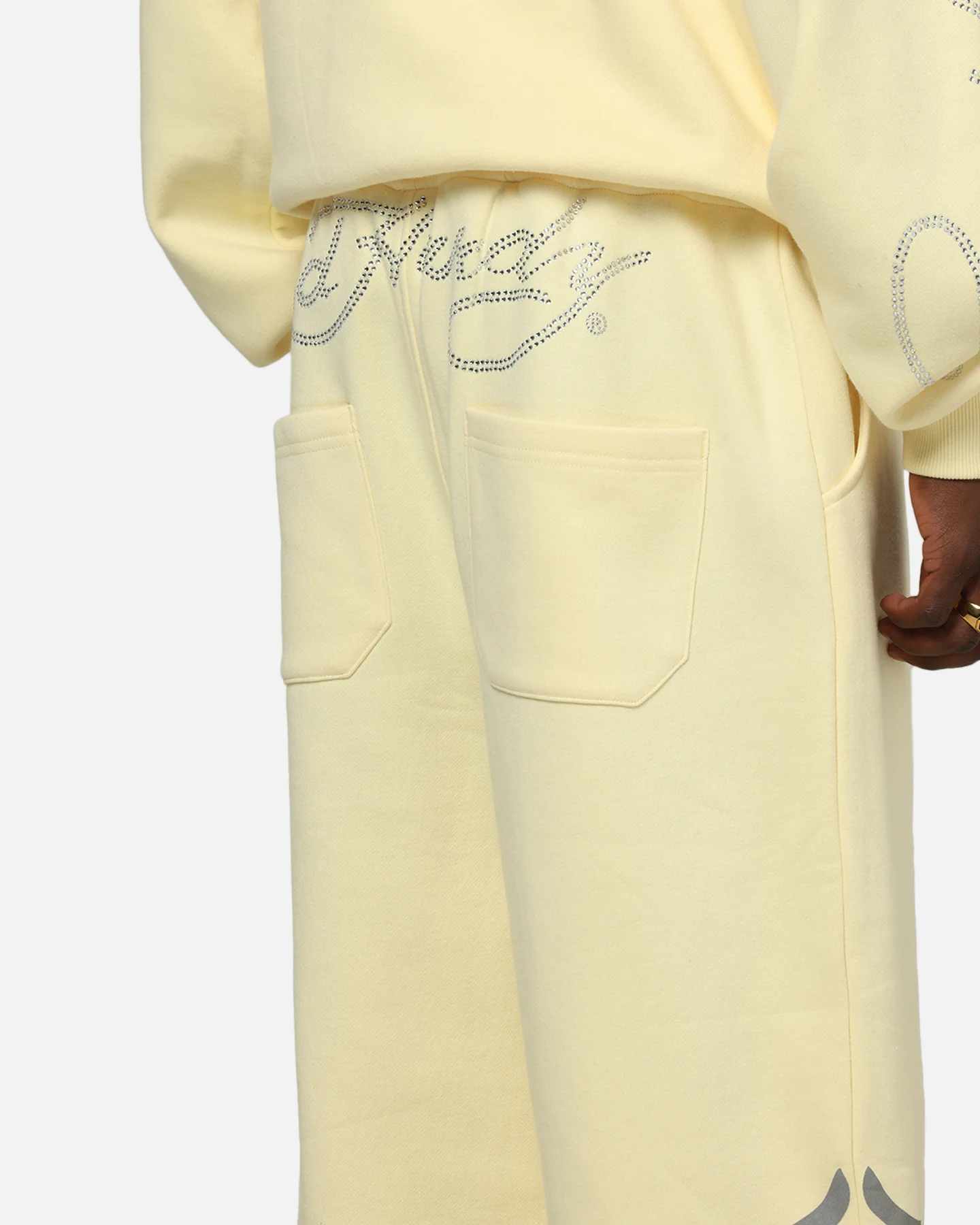 Ed Hardy Trinity Sweatpants Butter Yellow - Image 4