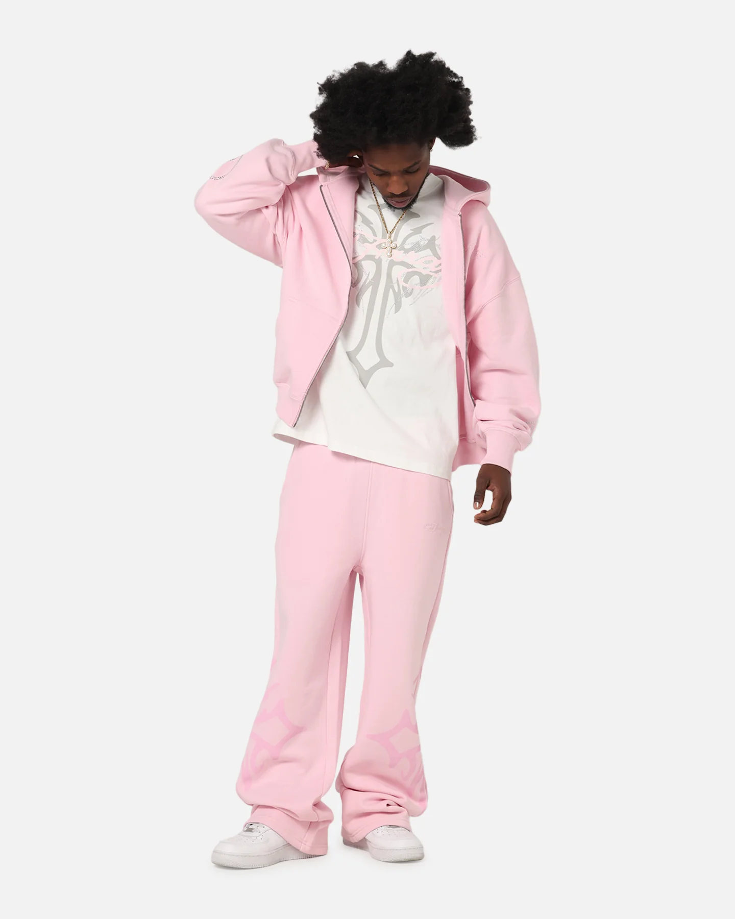 Ed Hardy Trinity Sweatpants Pink - Image 2