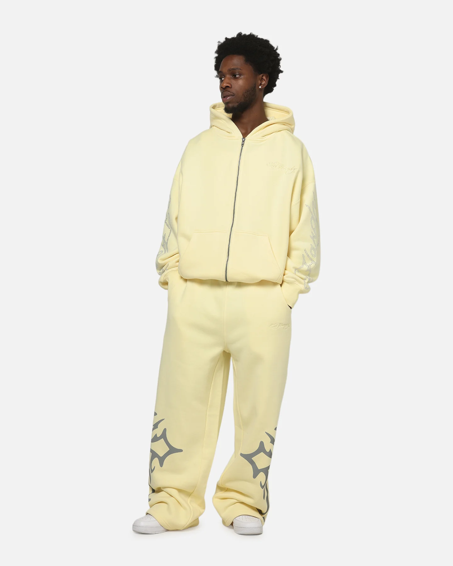 Ed Hardy Trinity Zip Hoodie Butter Yellow - Image 3