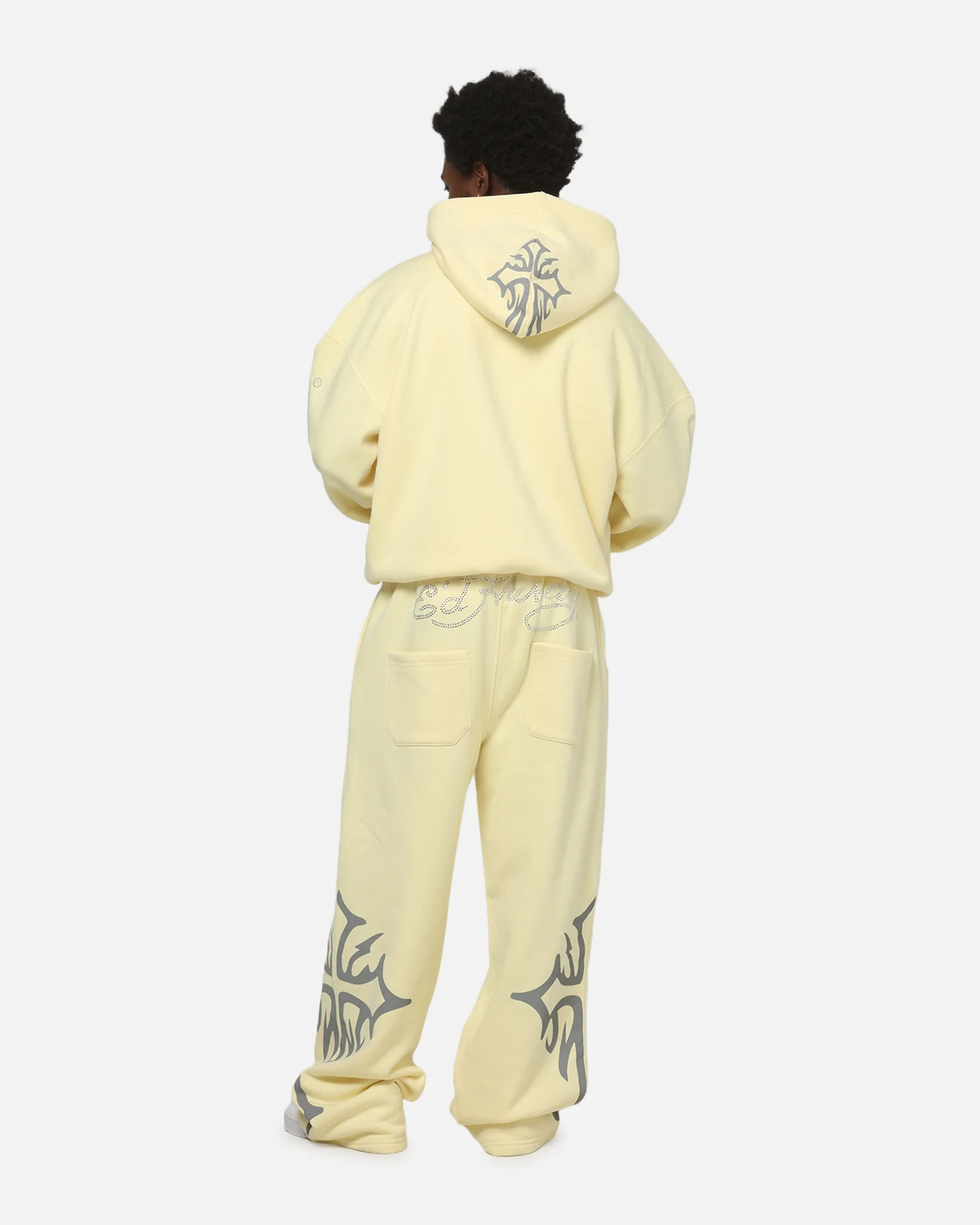 Ed Hardy Trinity Zip Hoodie Butter Yellow - Image 4