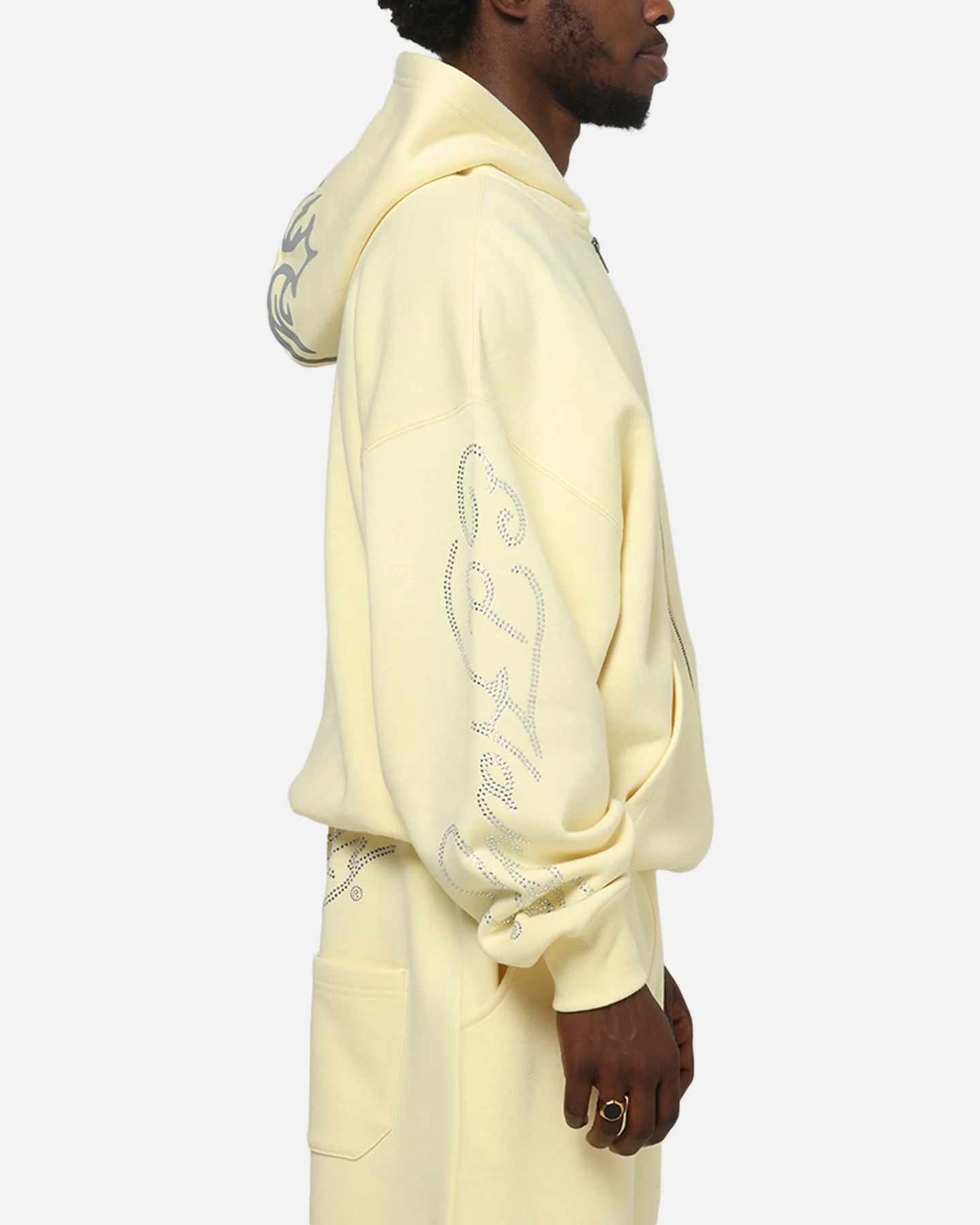 Ed Hardy Trinity Zip Hoodie Butter Yellow - Image 5