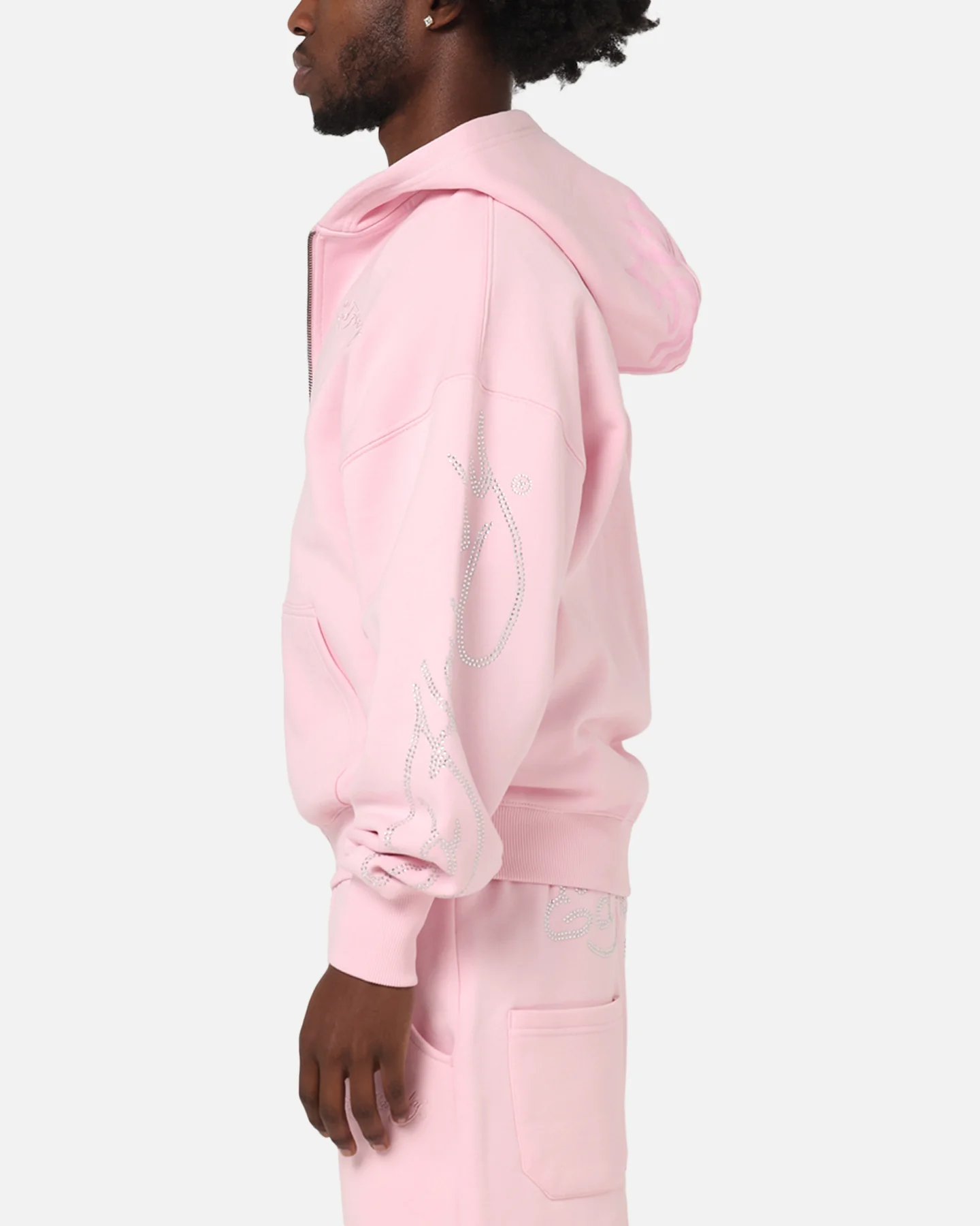 Ed Hardy Trinity Zip Hoodie Pink - Image 6