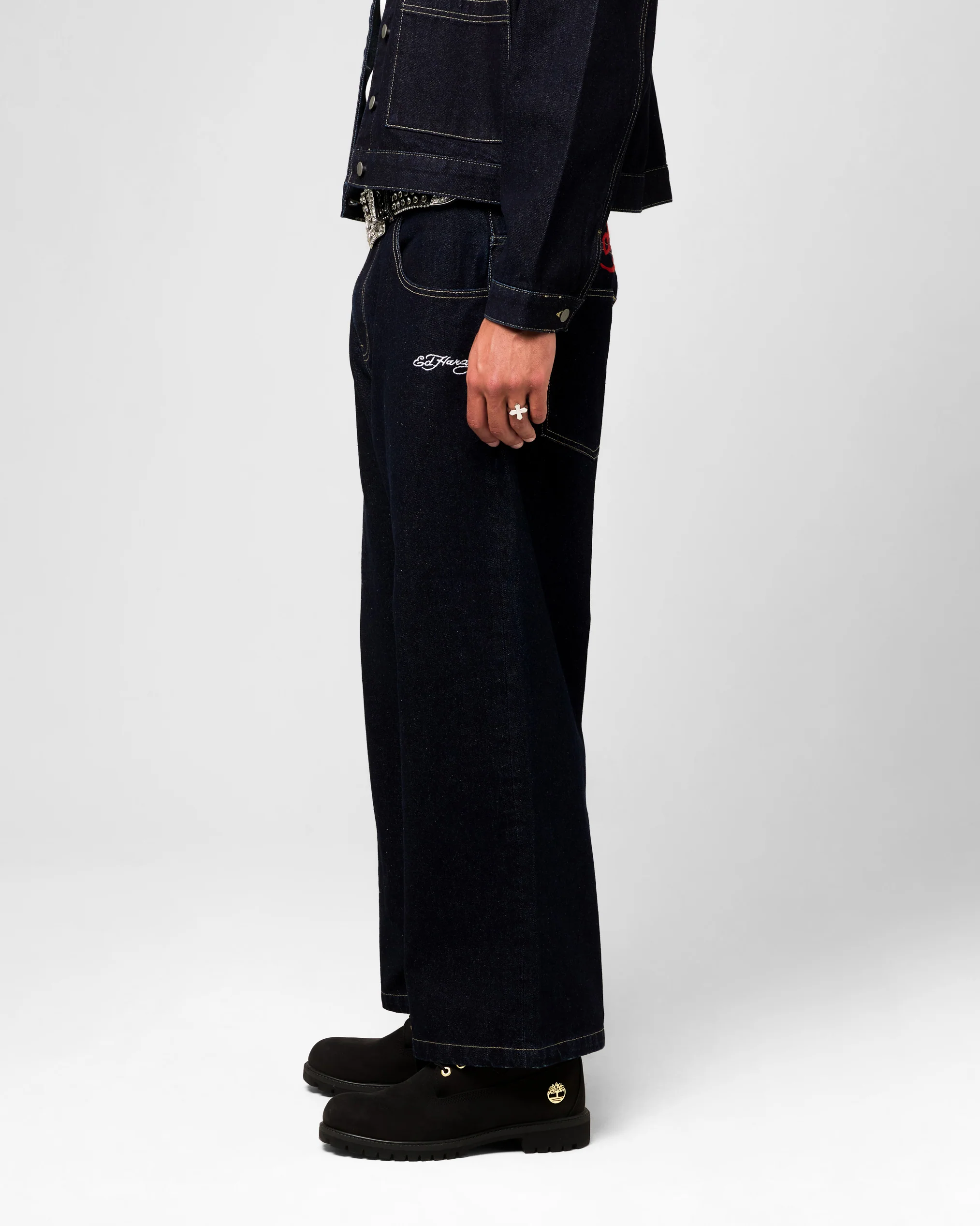 Ed Hardy Wide Leg Jeans Indigo Denim - Image 5