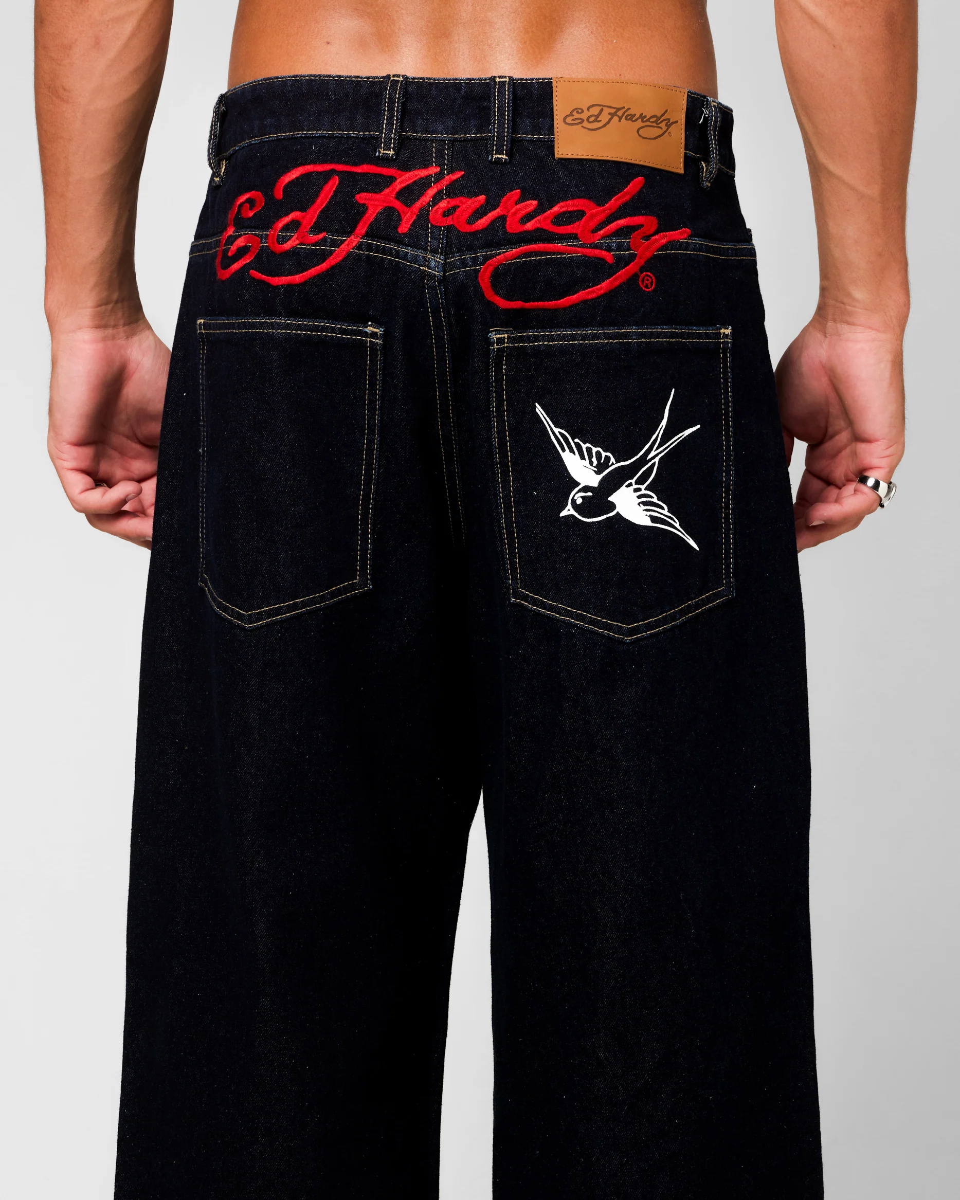 Ed Hardy Wide Leg Jeans Indigo Denim - Image 8
