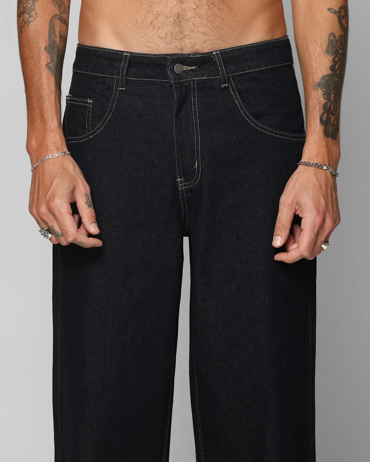 Ed Hardy Wide Leg Skull Jeans Dark Indigo - Image 6