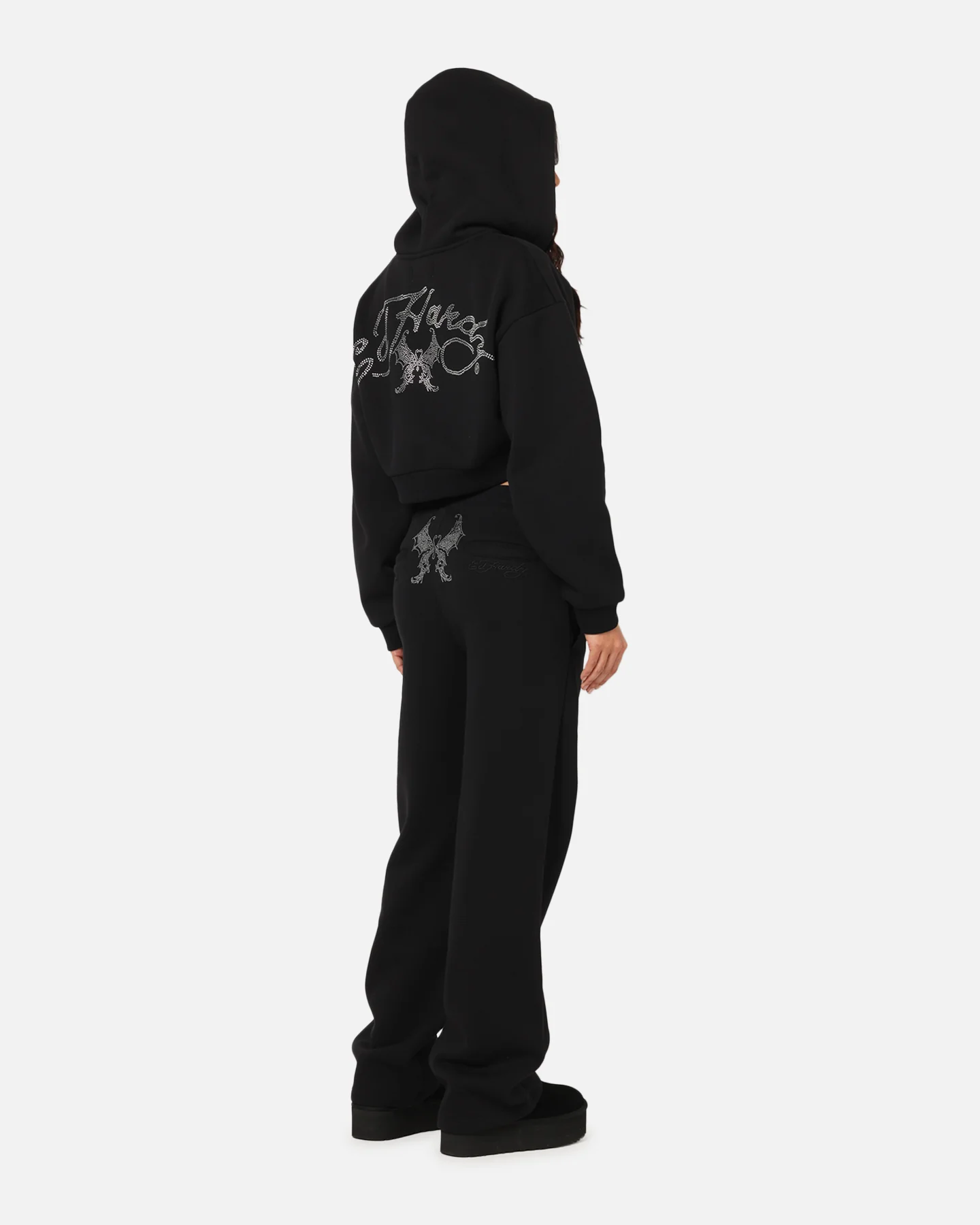 Ed Hardy Women's Butterfly Effect Hoodie Black - Image 3