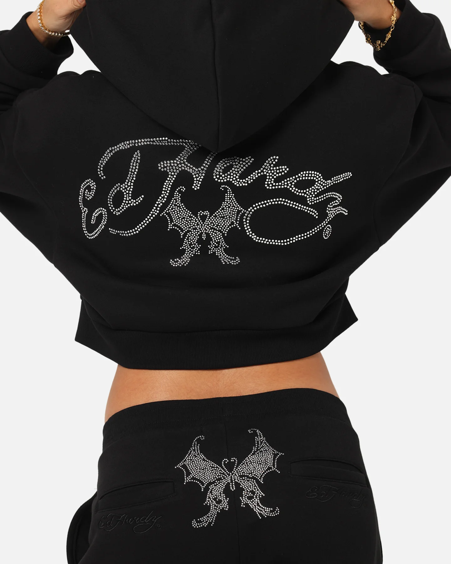 Ed Hardy Women's Butterfly Effect Hoodie Black - Image 7