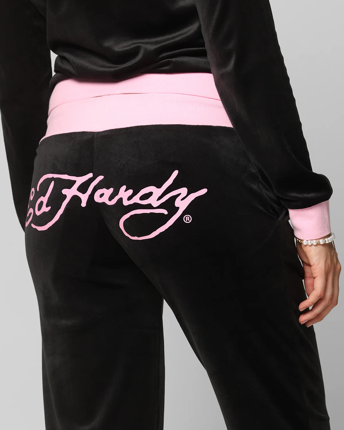 Ed Hardy Women's Ed Hardy Trackpants Black/Pink - Image 3