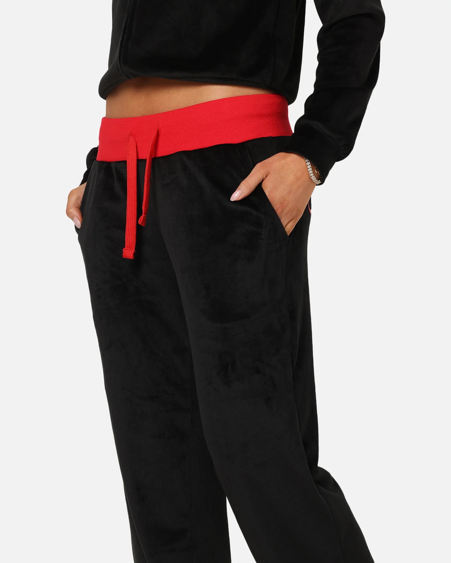Ed Hardy Women's Ed Hardy Trackpants Black/Red - Image 3