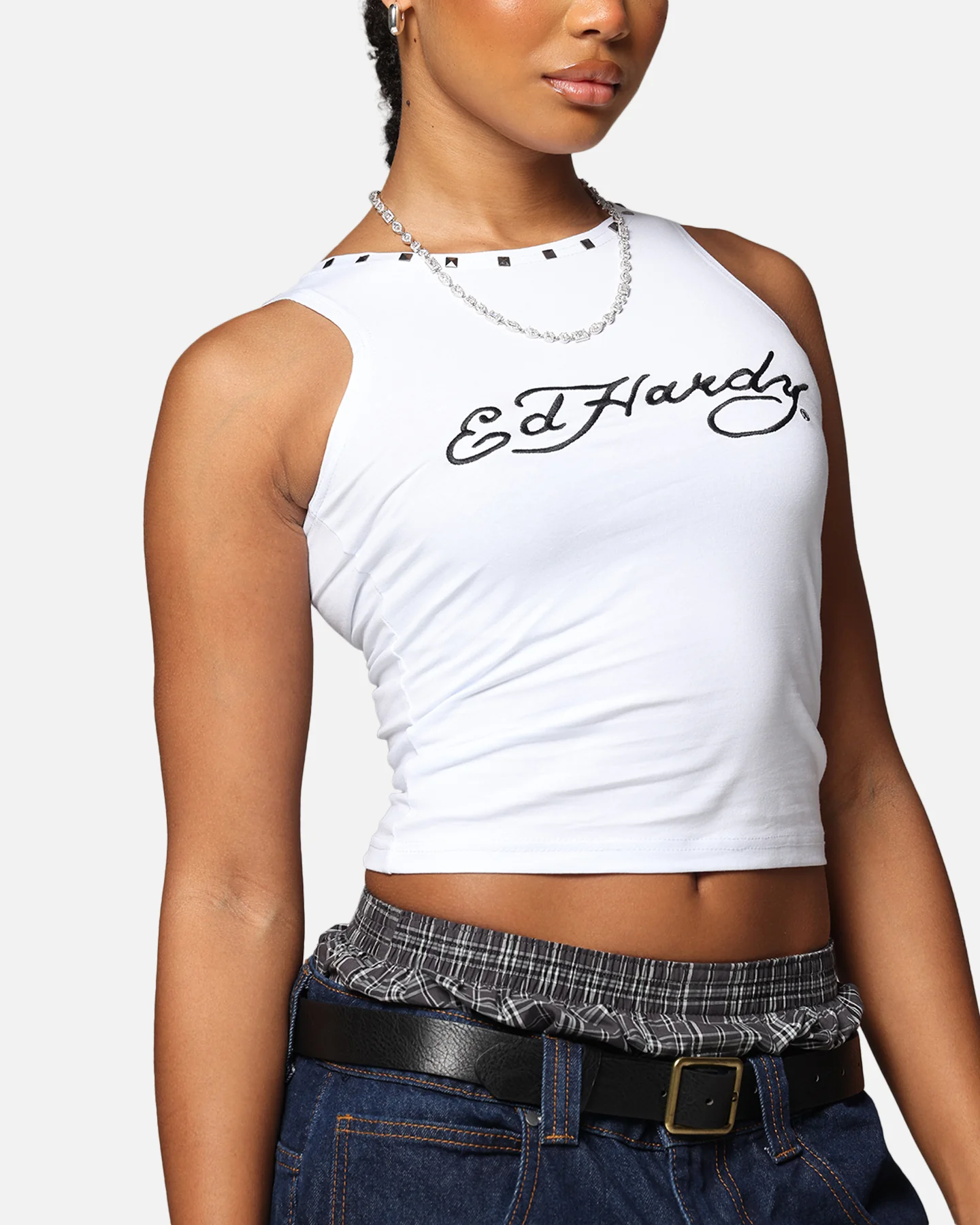 Ed Hardy Women's Electric Tank White - Image 6