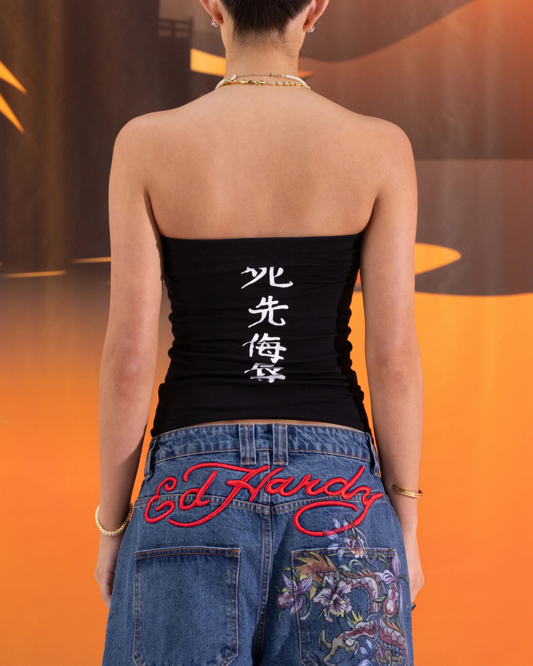 Ed Hardy Women's Geisha Boob Tube Black - Image 2