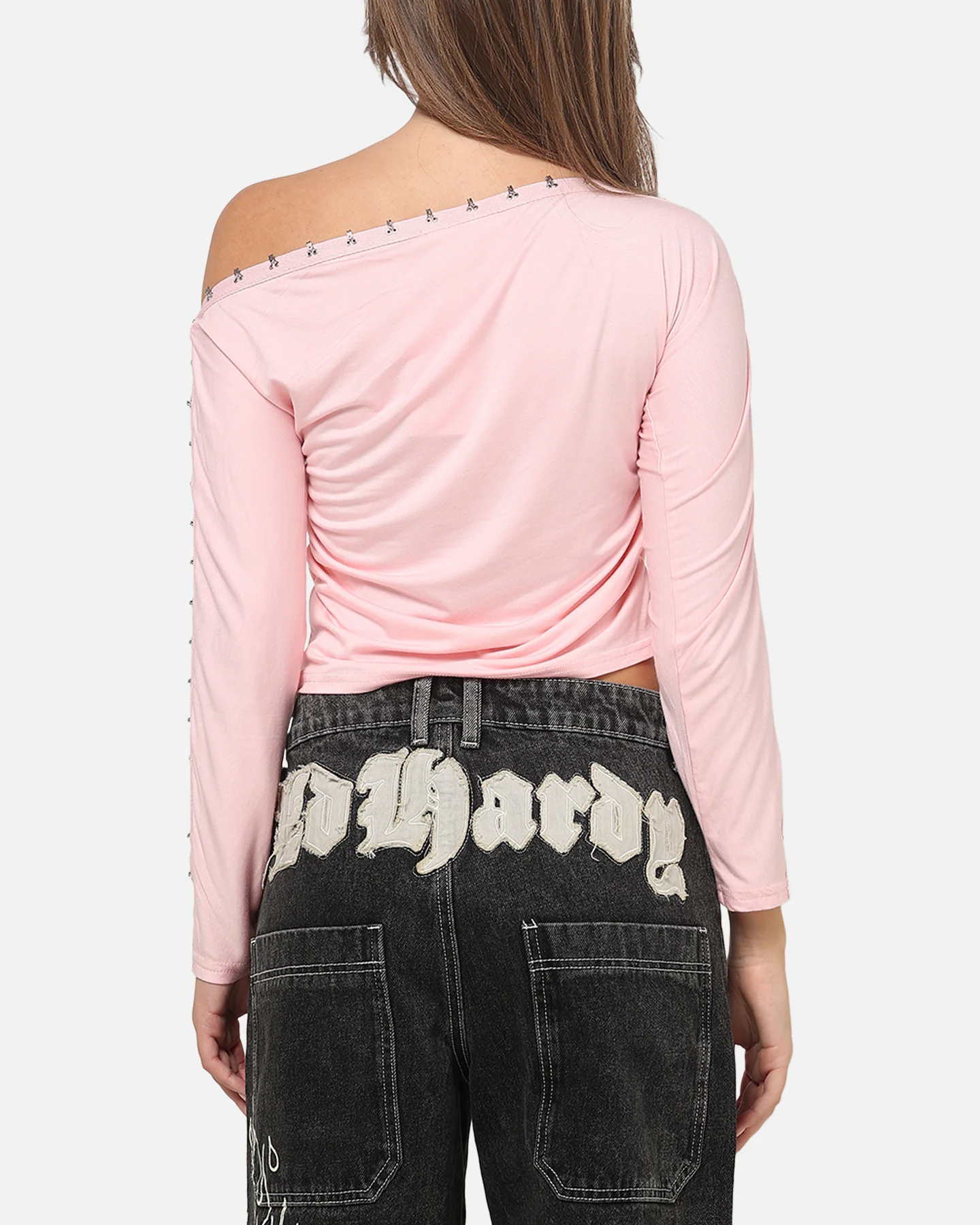 Ed Hardy Women's Hooked Aline Long Sleeve T-Shirt Pink - Image 3