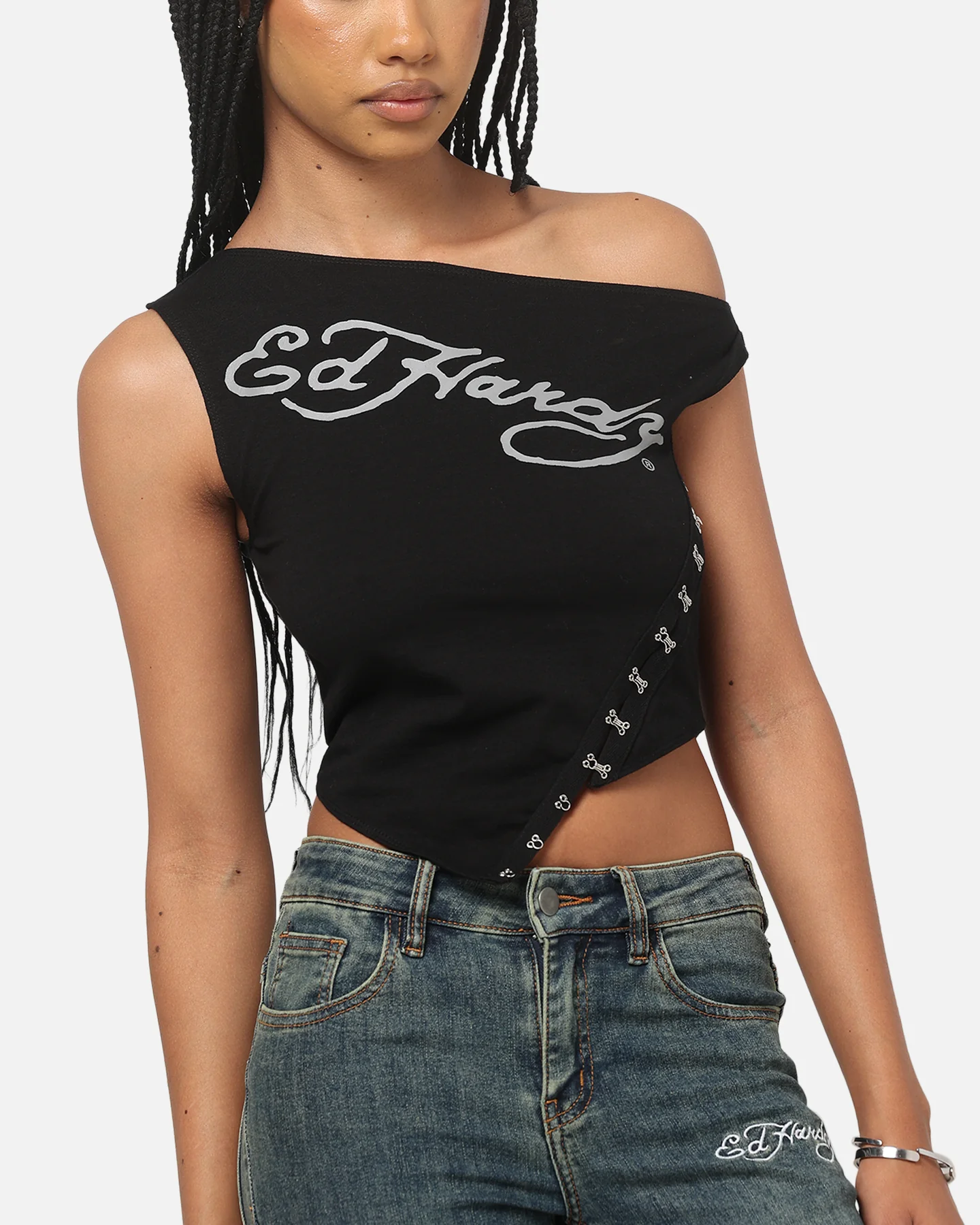 Ed Hardy Women's Hooked Aline T-Shirt Black - Image 6