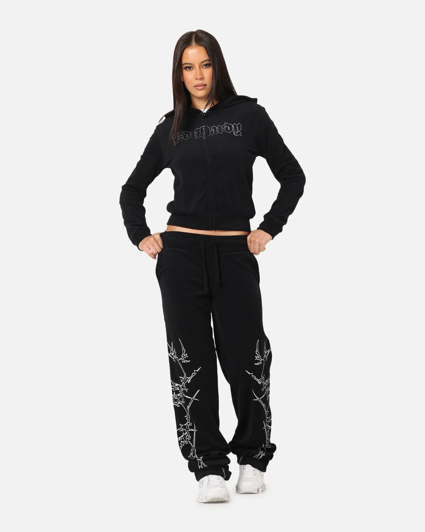 Ed Hardy Women's Raver Trackpants Black - Image 3