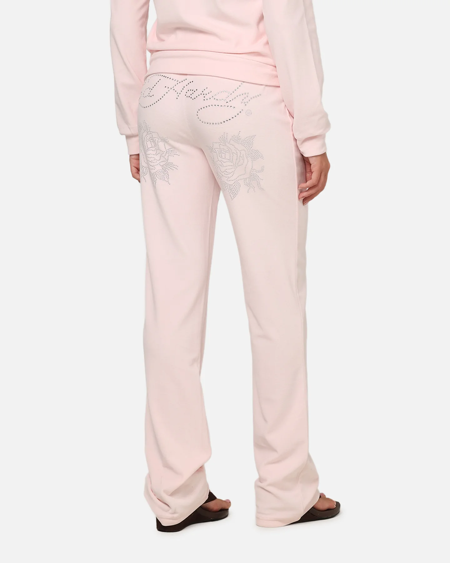 Ed Hardy Women's Rhinestone Trackpants Pink