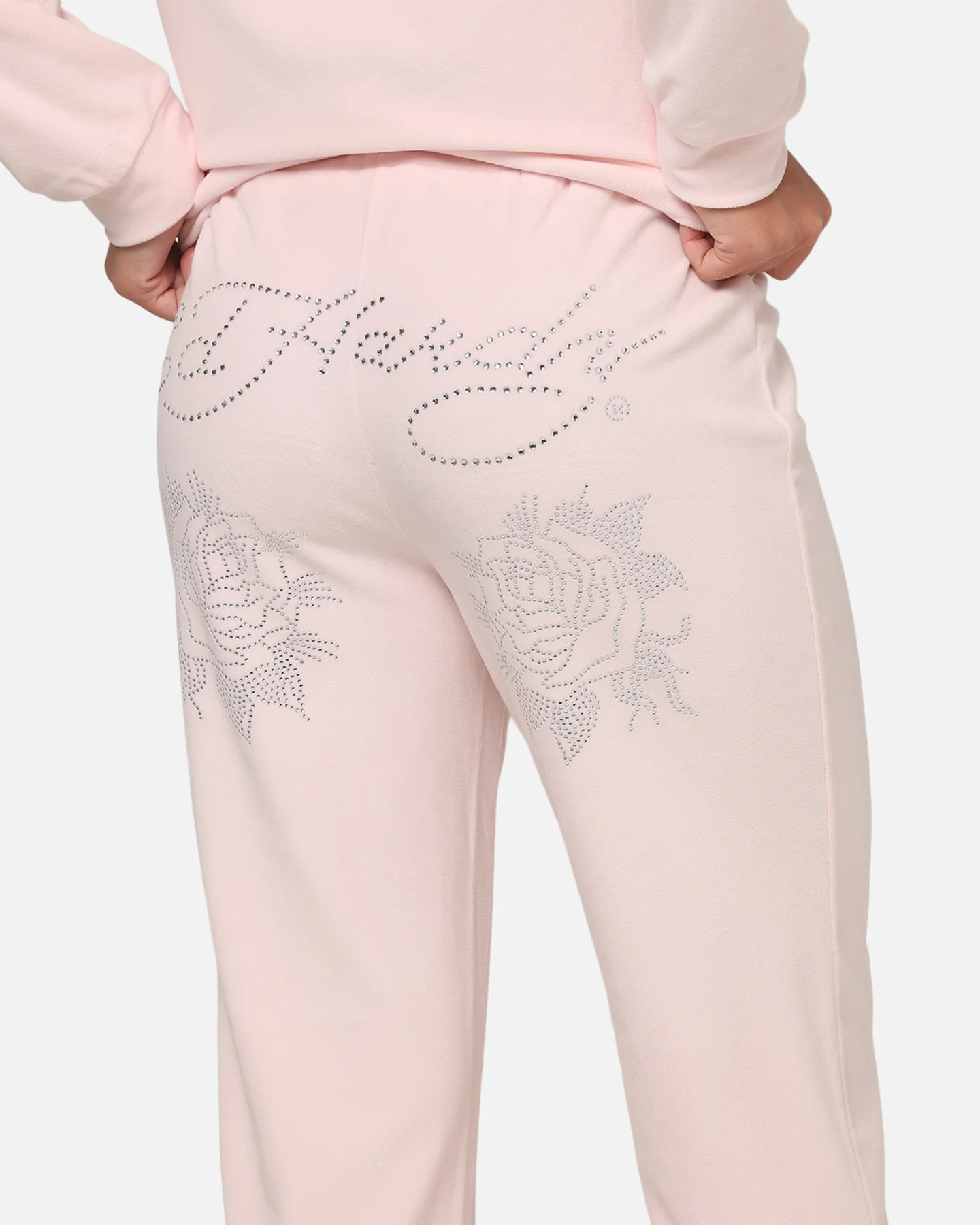 Ed Hardy Women's Rhinestone Trackpants Pink - Image 3