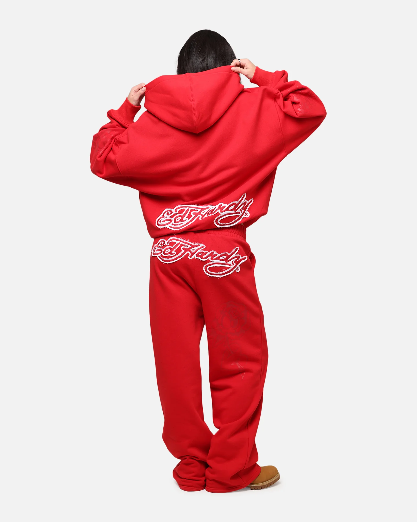 Ed Hardy Women's Rose Zip Hoodie Red - Image 4
