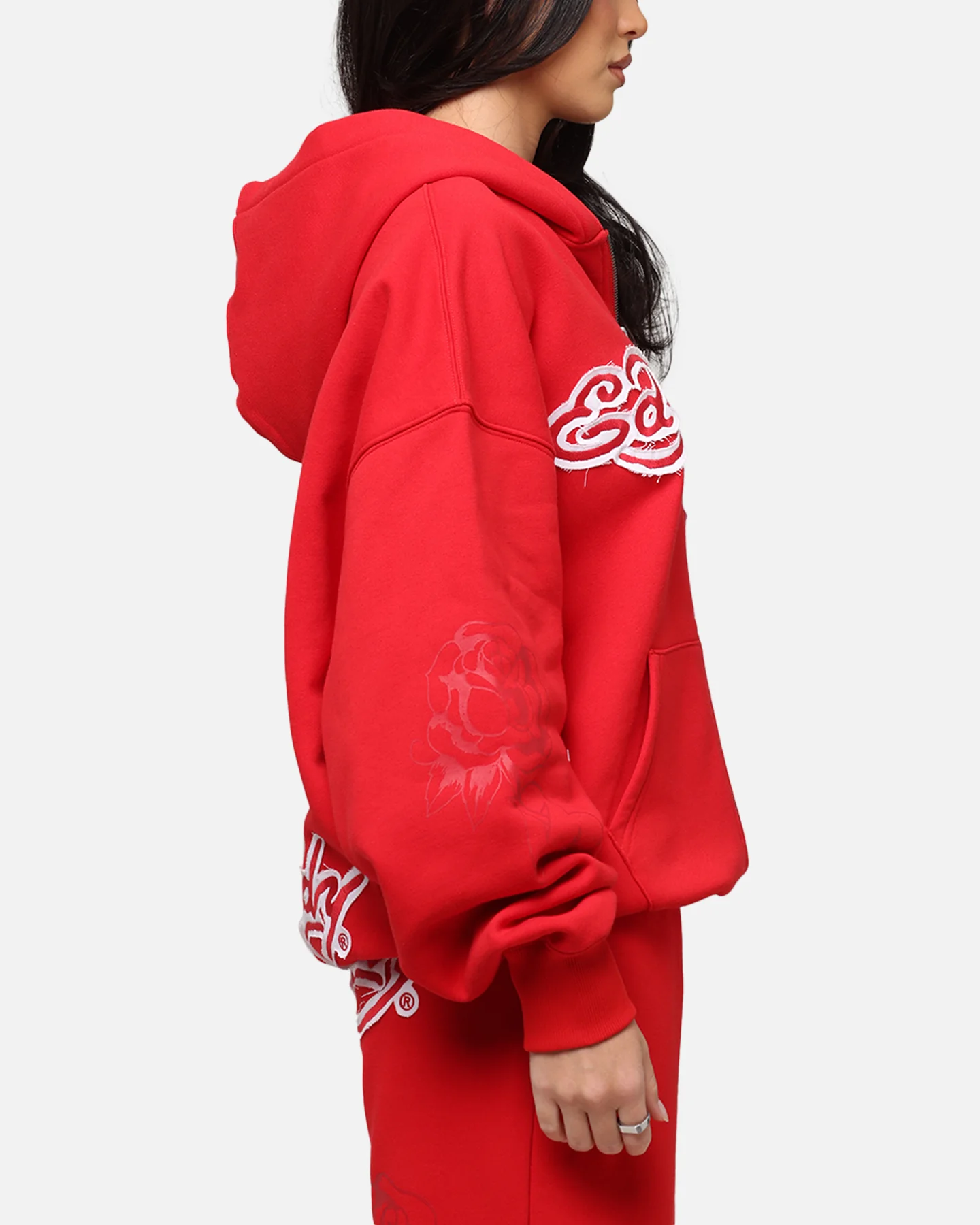 Ed Hardy Women's Rose Zip Hoodie Red - Image 5