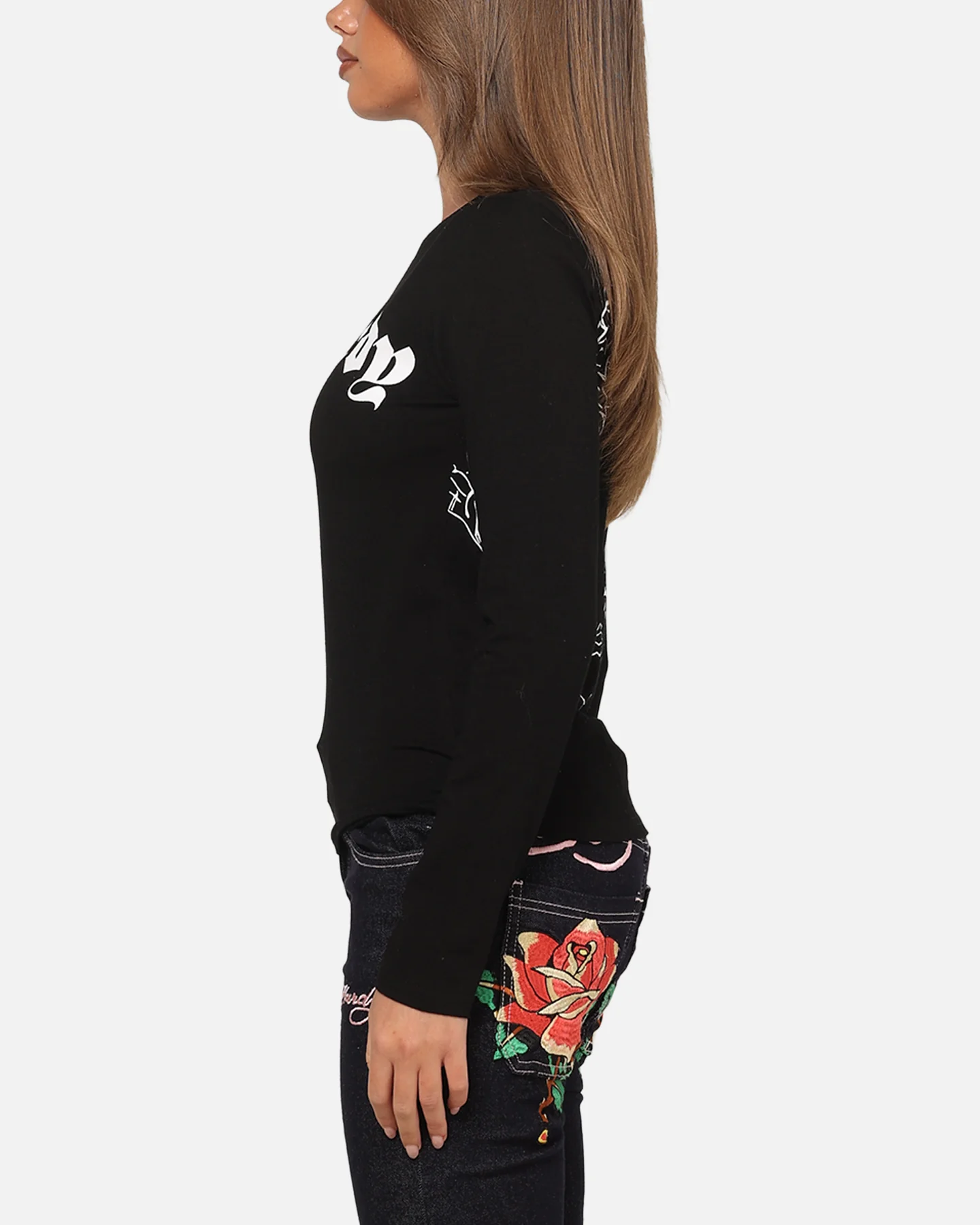 Ed Hardy Women's Tiger Long Sleeve T-Shirt Black - Image 6