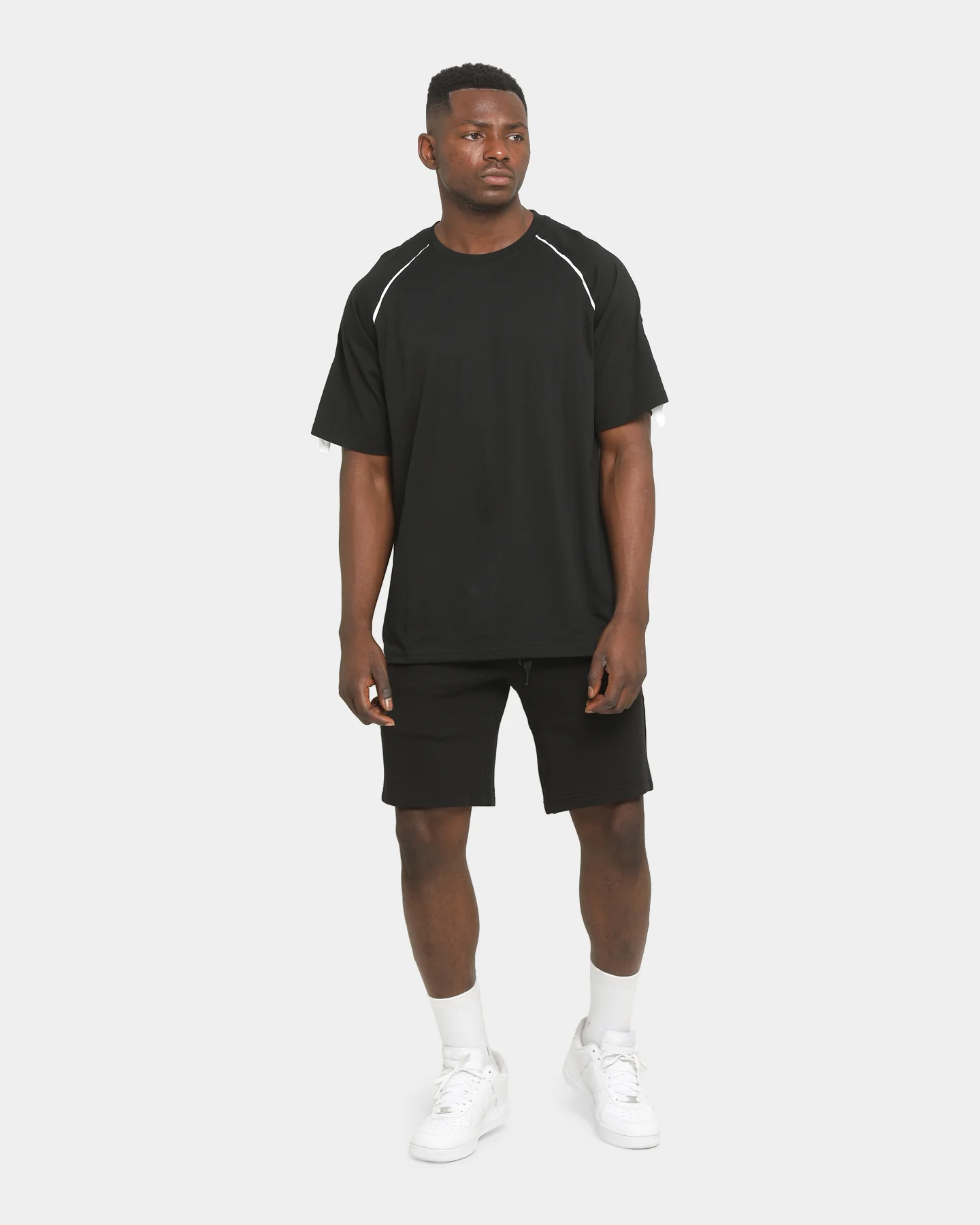 Elevn Clothing Co. Rift Raglan Short Sleeve T-Shirt Black - Image 2