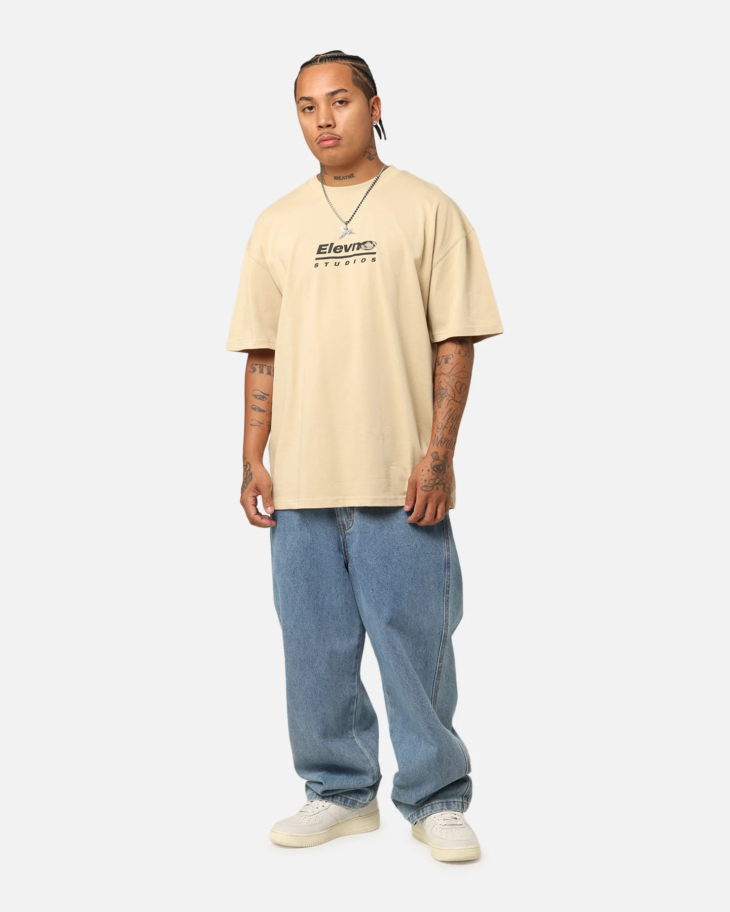 Elevn Clothing Co Elevn To The World T-Shirt Tan - Image 2