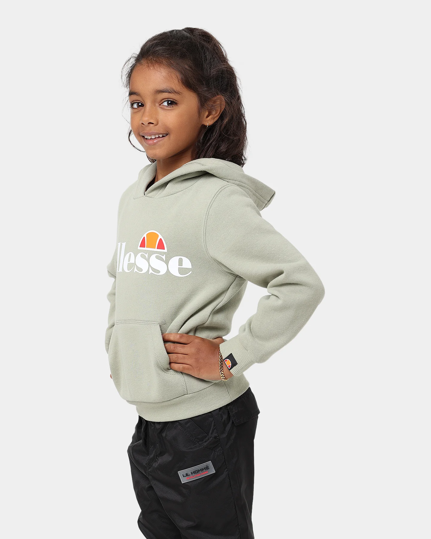 Ellesse Kids' Jero OH Hoodie Green - Image 2