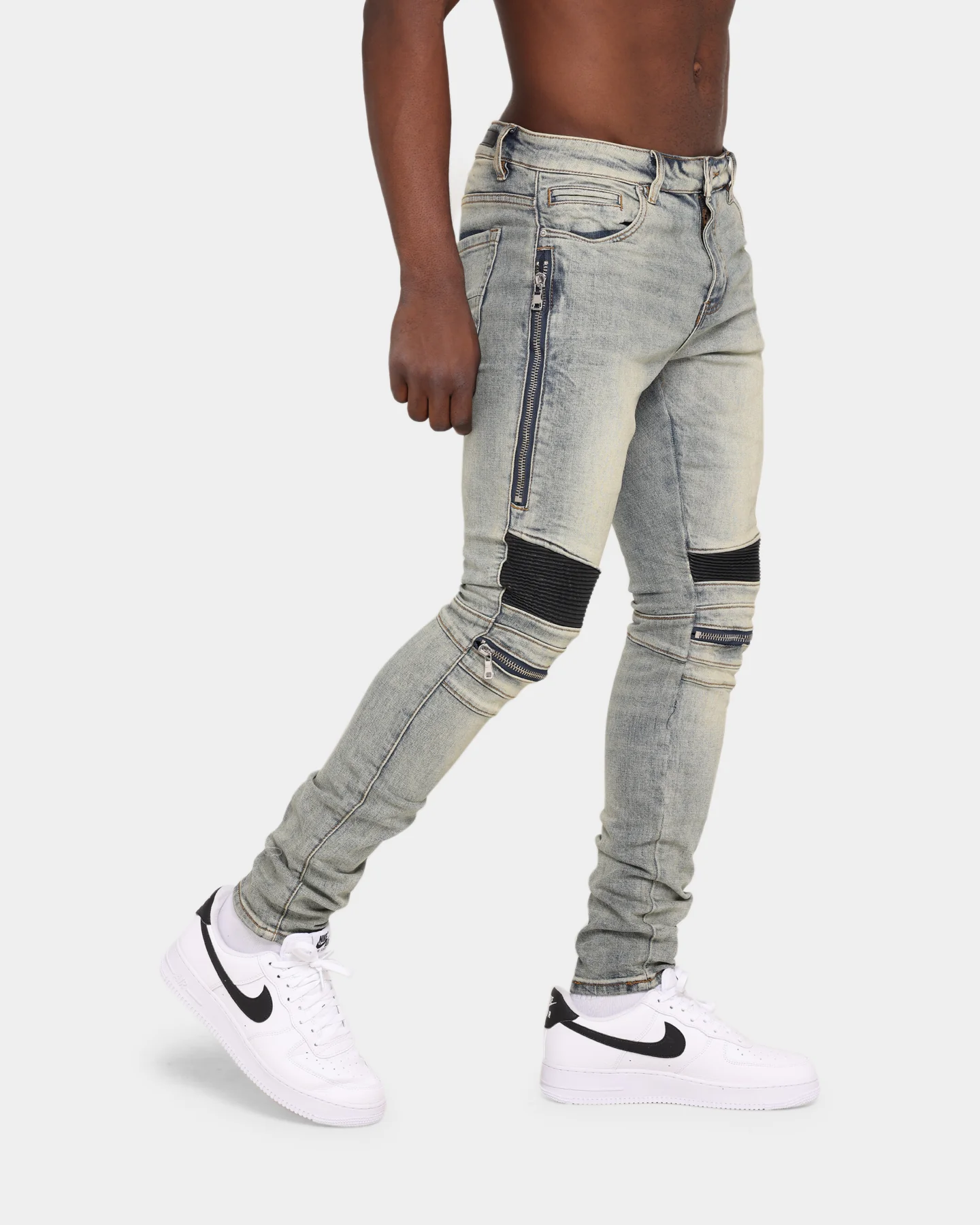 Embellish Sunny Biker Denim Jean Light Sand - Image 4