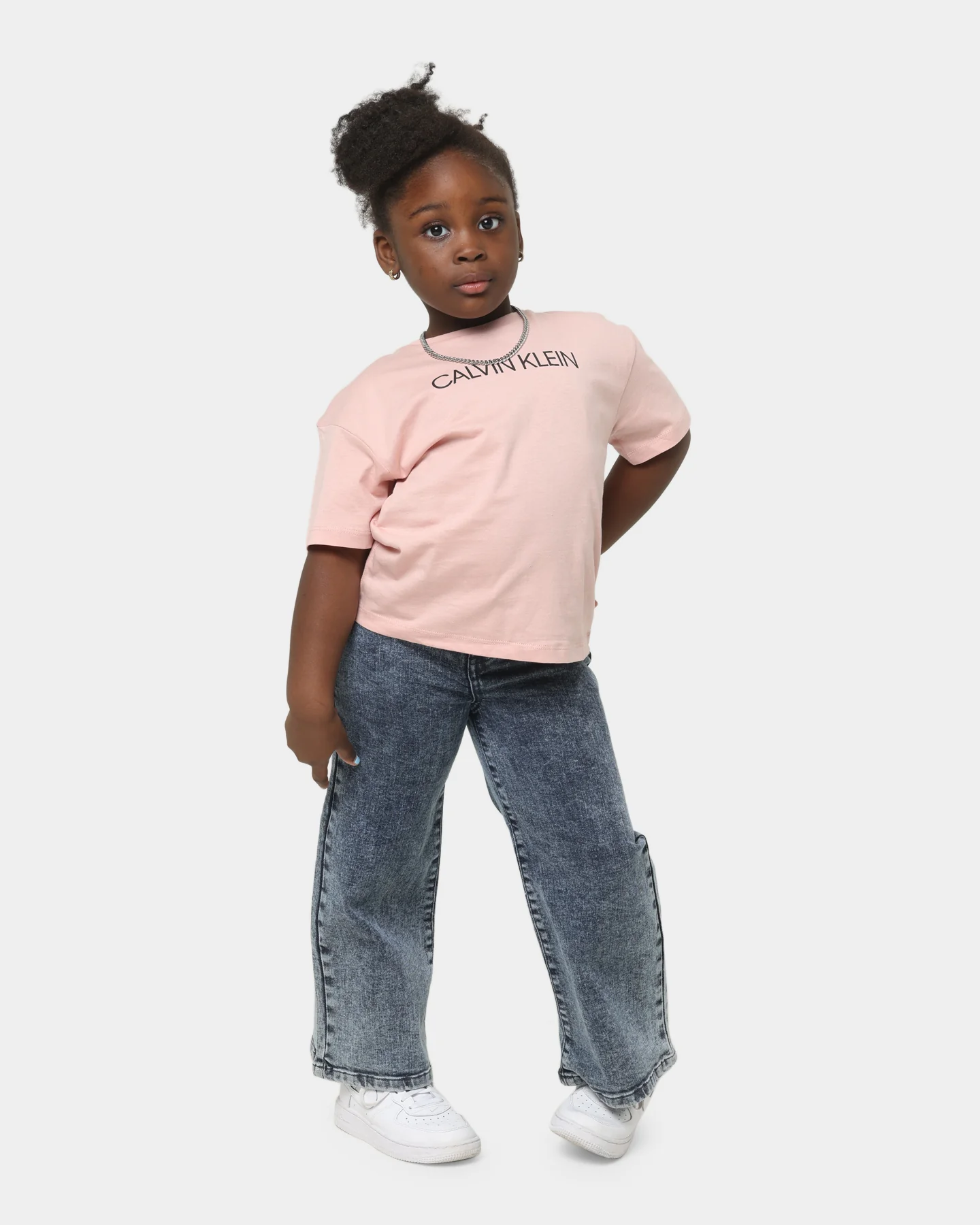 EN ES Kid's Forward Baggy Jean Mid Blue - Image 2
