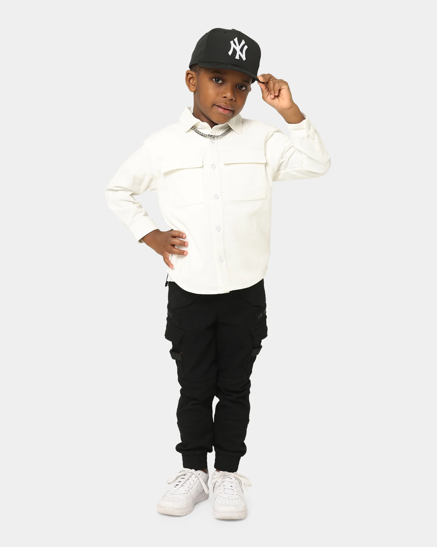 EN ES KIDS Kids' Style Long Sleeve Button Up Shirt Beige - Image 2