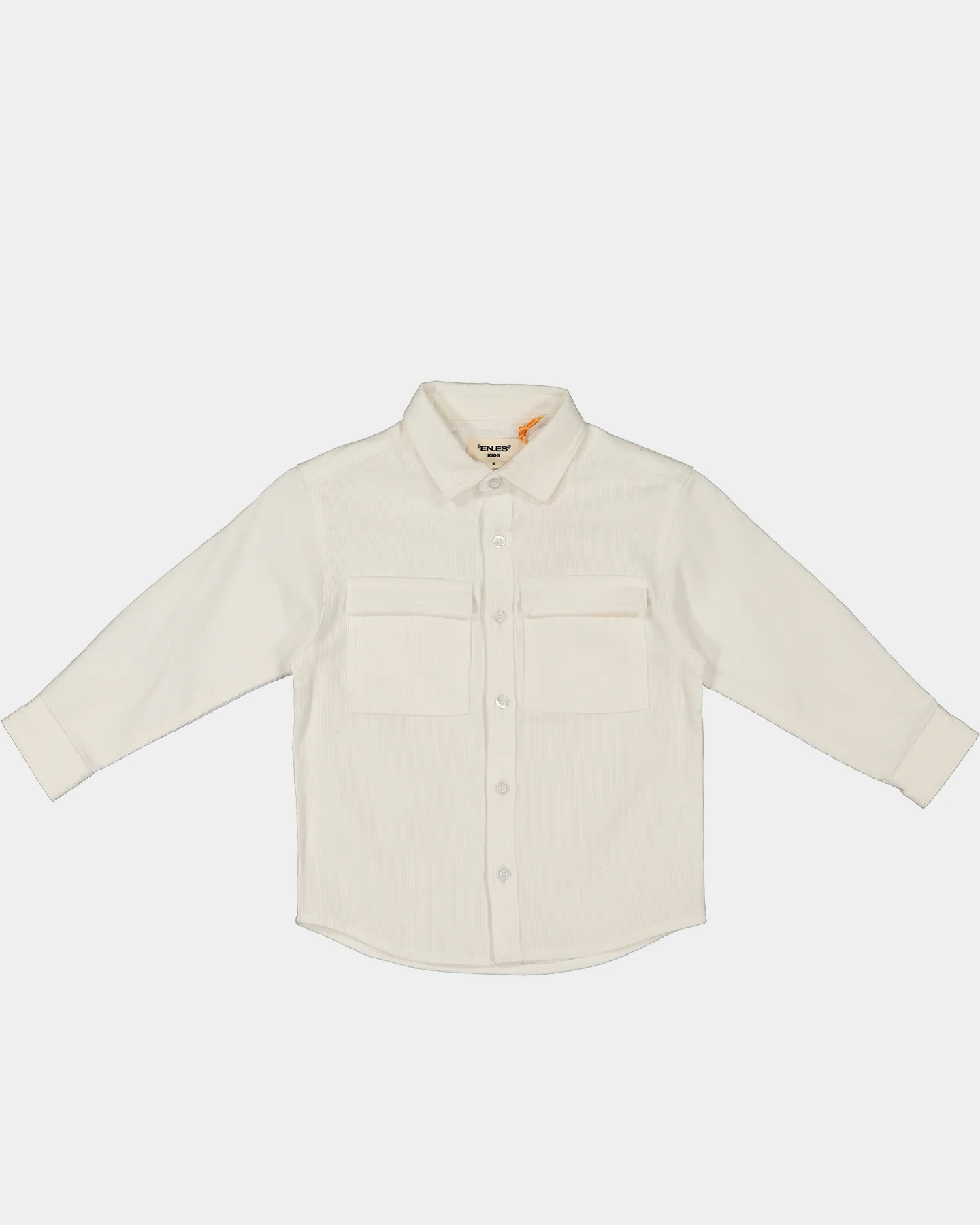 EN ES KIDS Kids' Style Long Sleeve Button Up Shirt Beige - Image 3